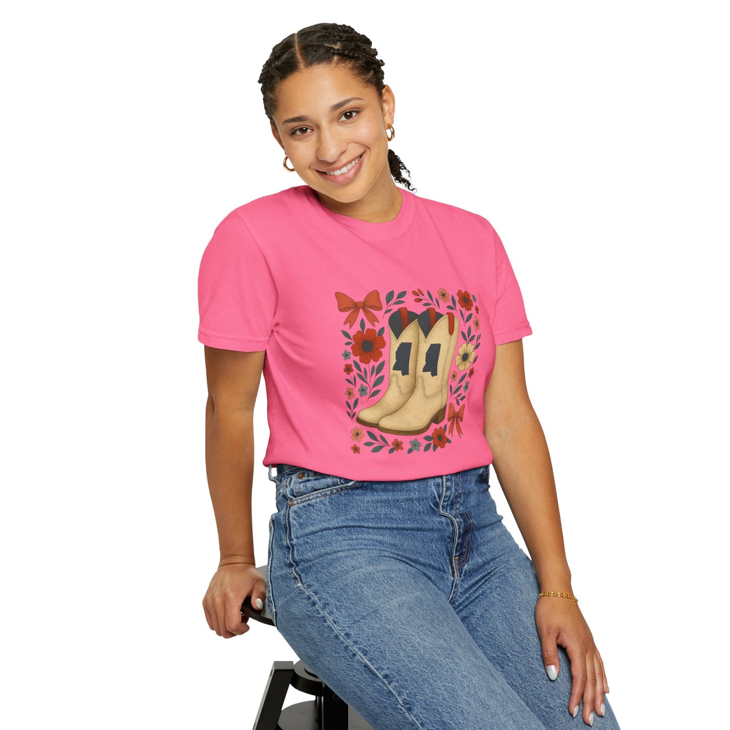 Mississippi Cowboy Boots T-Shirt - Ole Miss Rebels Fan