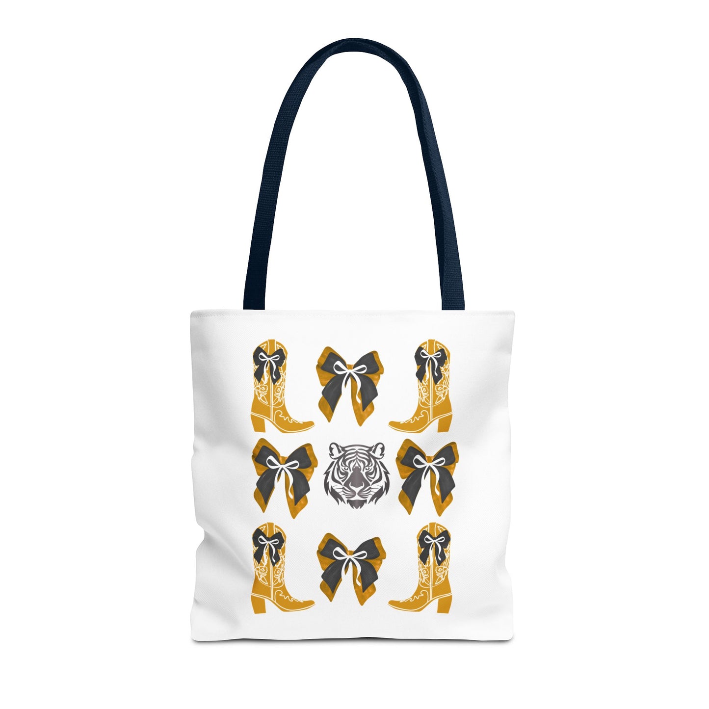 Mizzou tigers tote bag, missouri game day, Stylish Tote Bag with Boots and Tiger Design, missouri fan gift, missouri tigers alumni, graduation gift, mo tigers