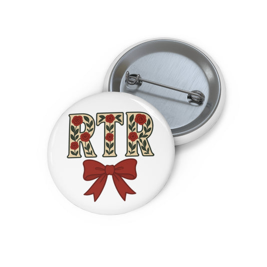 RTR Floral Pin Buttons, Perfect for Bama Game Day, Alabama Fans