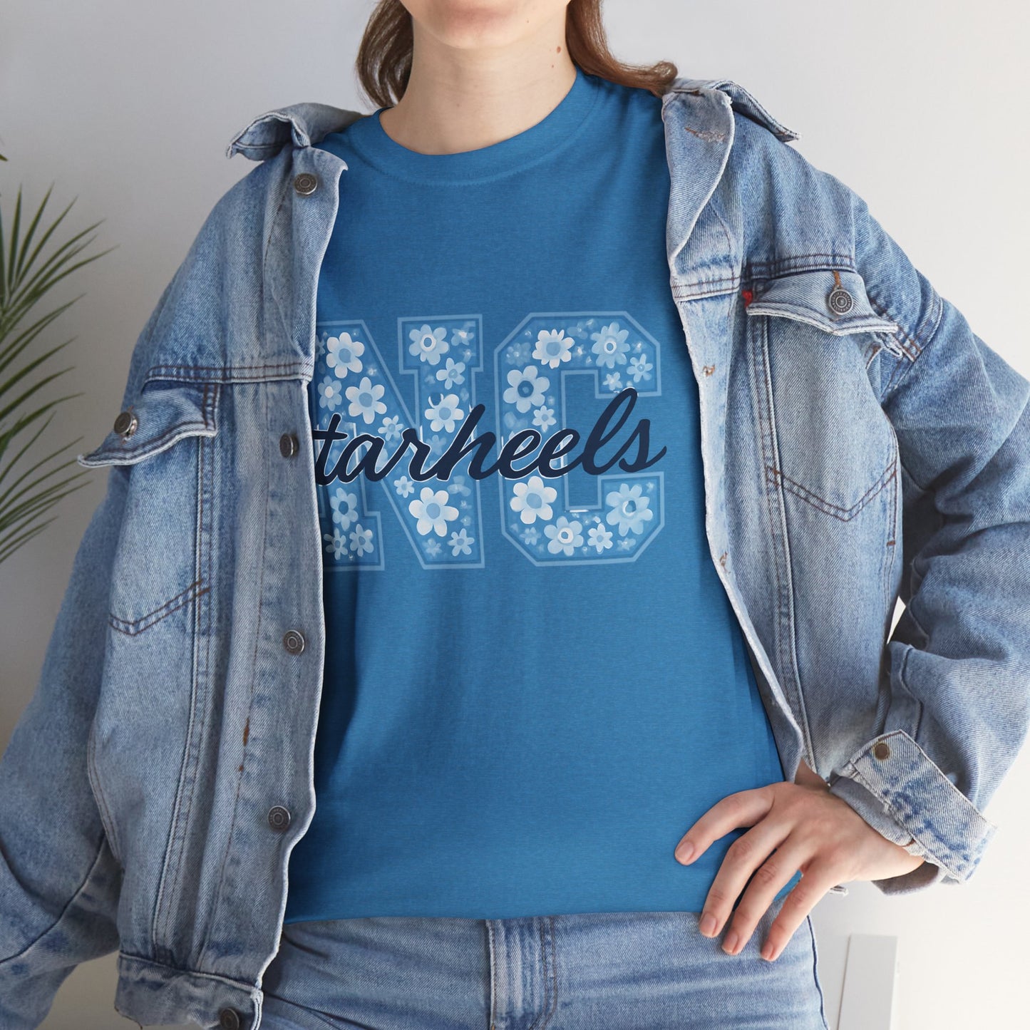 North Carolina Tarheels Unisex Heavy Cotton Tee, College Spirit Wear, Men's and Women's Casual T-Shirt, School Pride Apparel, Gift for Fans