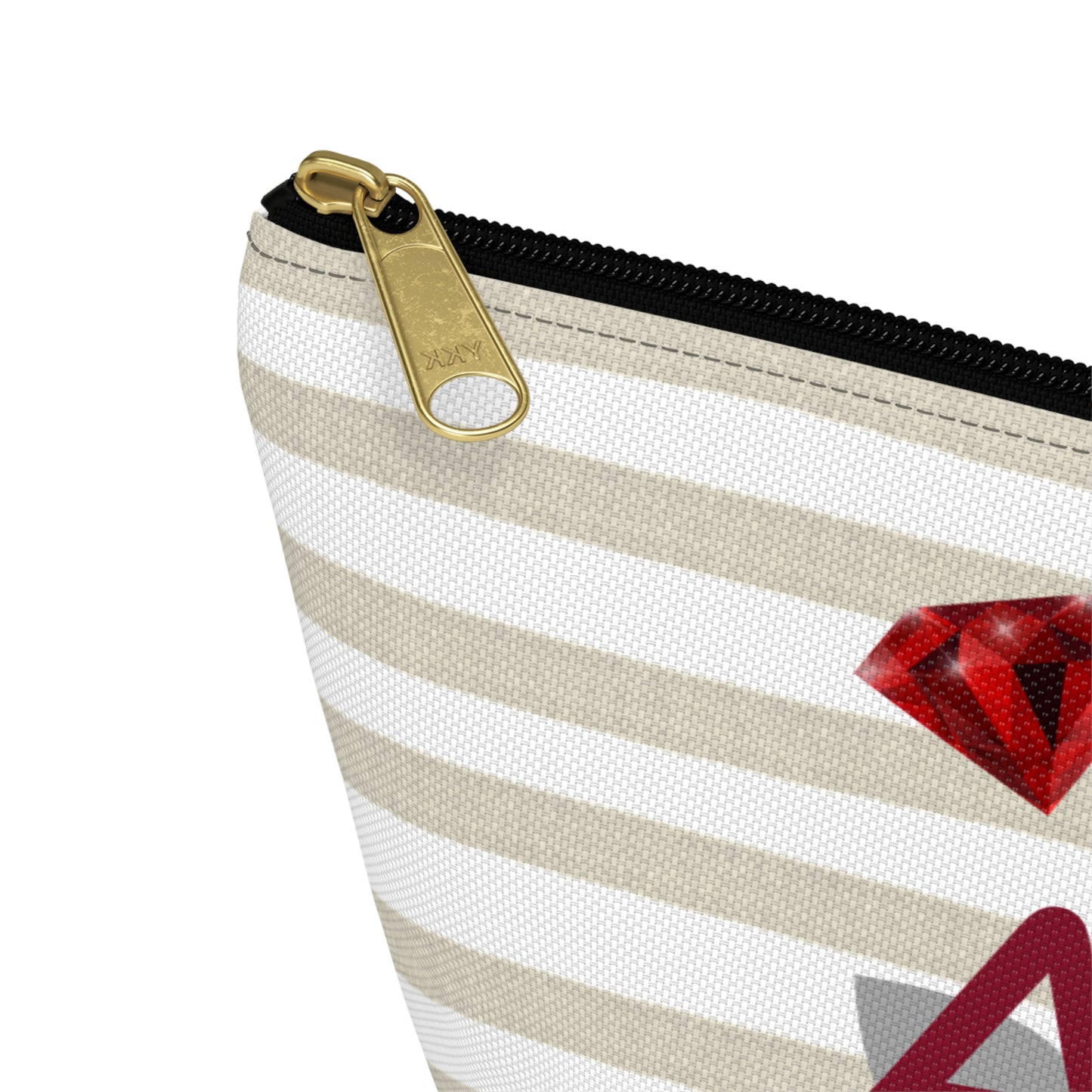 Alpha Phi Chic T-Bottom Accessory Pouch for Sorority Sisters | Makeup Bag, Travel Organizer, Gift for Graduates, Fun Storage