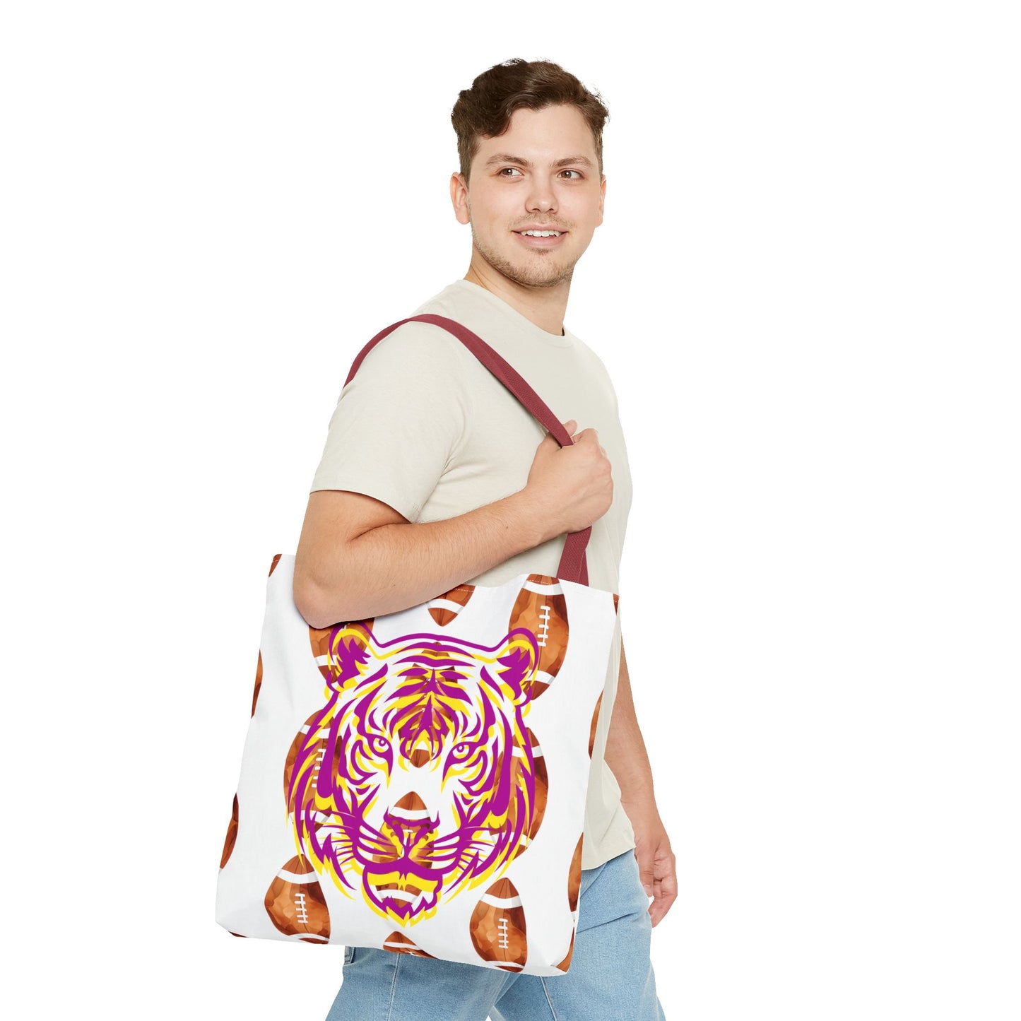 Vibrant Tiger Print Tote Bag - LSU Fans Gift