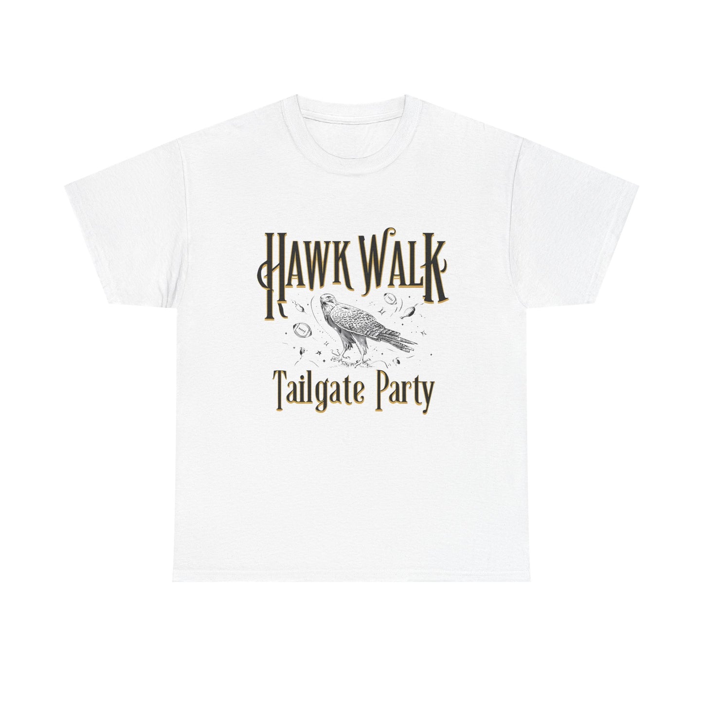 Hawk Walk Tailgate Tee, Unisex Cotton Shirt, Outdoor Event T-Shirt, Festival Wear, Bird Lover Gift, Sports Gathering Apparel