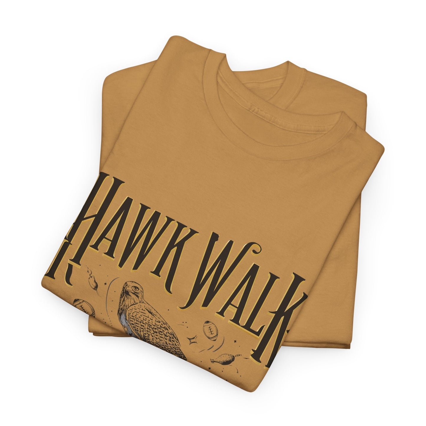 Hawk Walk Tailgate Tee, Unisex Cotton Shirt, Outdoor Event T-Shirt, Festival Wear, Bird Lover Gift, Sports Gathering Apparel