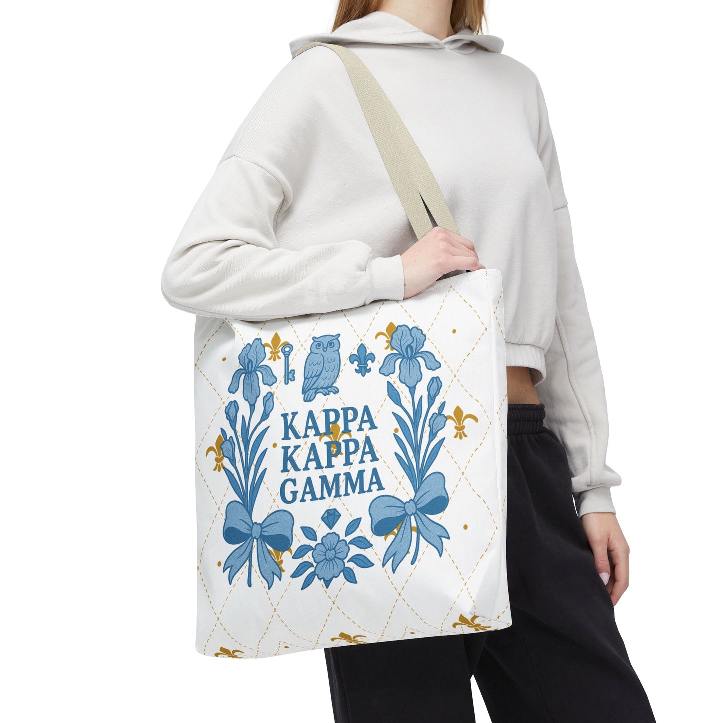 Floral KKG Sorority Tote Bag | College Student Gift, Event Tote