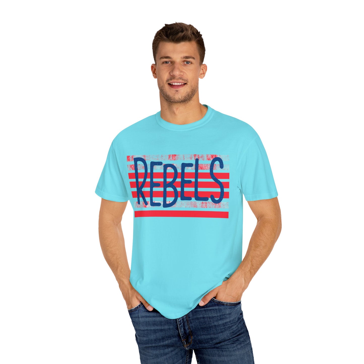 Rebels T-Shirt, Vintage Style Tee, Unisex Graphic Shirt, Summer Fashion, Independence Day Apparel, Football Game Day, Hotty Toddy