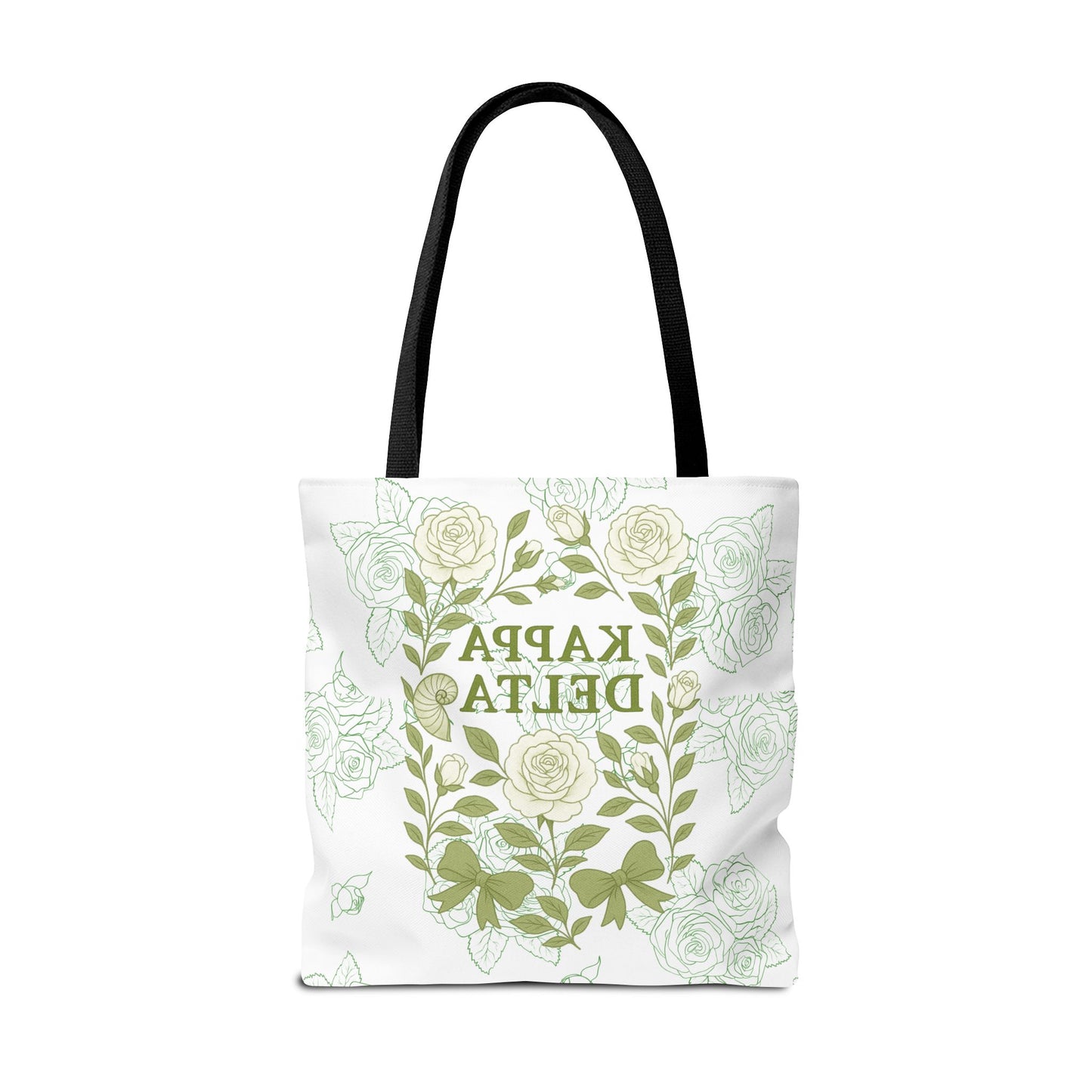 Elegant Kappa Delta Tote Bag, Floral AOP Design, Sorority Bag, Gift for Sisters, Eco-Friendly Shopping Bag