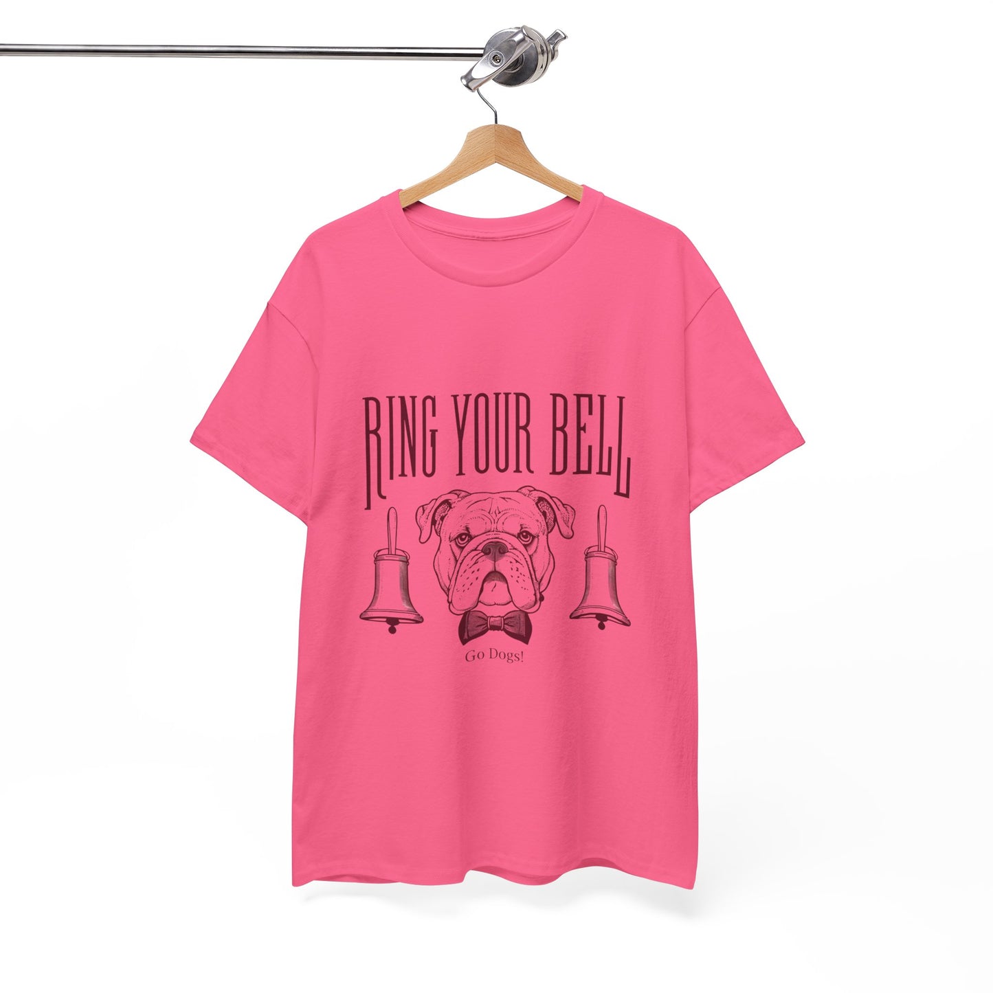 Dog Lover's Unisex Heavy Cotton Tee | 'Ring Your Bell' Shirt, Bulldog Tee, Pet Owner Gift, Funny Dog Apparel, Casual Wear