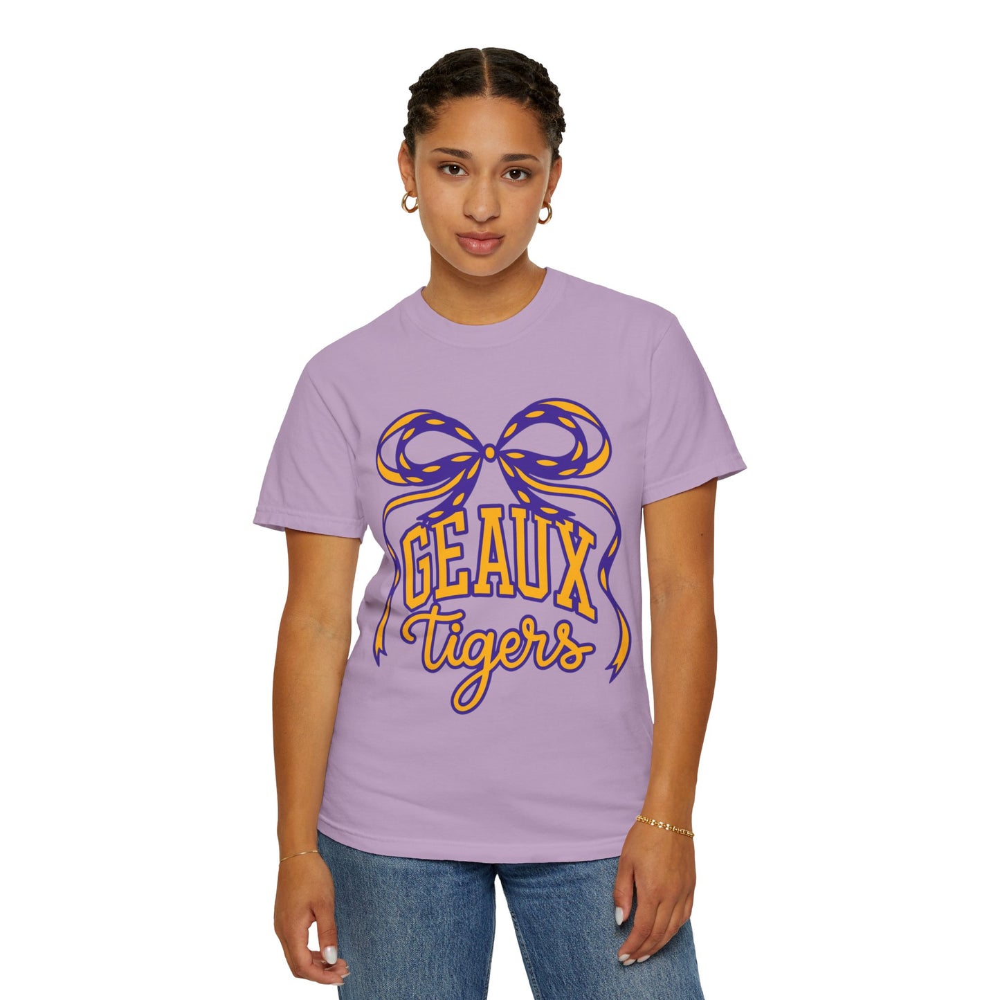 Géaux Tigers Garment-Dyed T-Shirt, Unisex Tee, LSU Spirit Wear, College Apparel, Game Day Outfit, Casual Style
