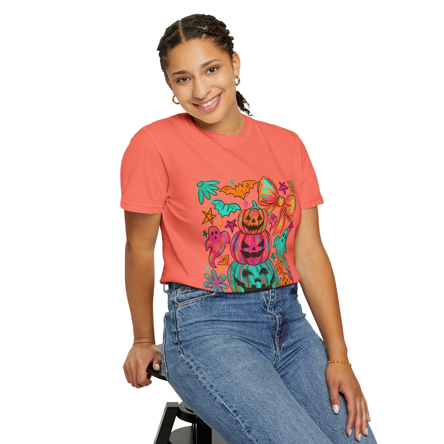 Whimsical Halloween T-Shirt, Perfect for Fall Celebrations, Ghosts & Pumpkins Design, Unisex Tee, Festive Apparel, Halloween Costume
