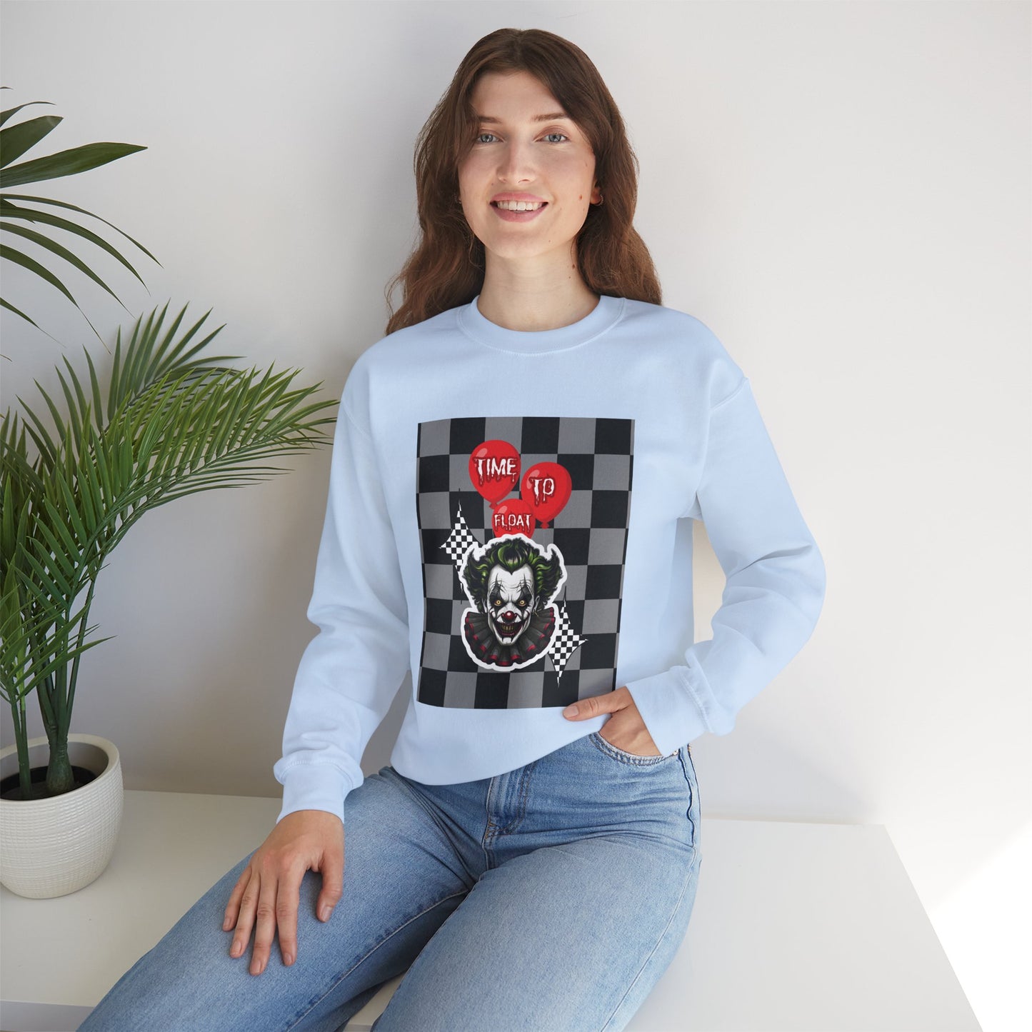 Horror Fan Crewneck Sweatshirt - Time To Float, Love It Or Leave It