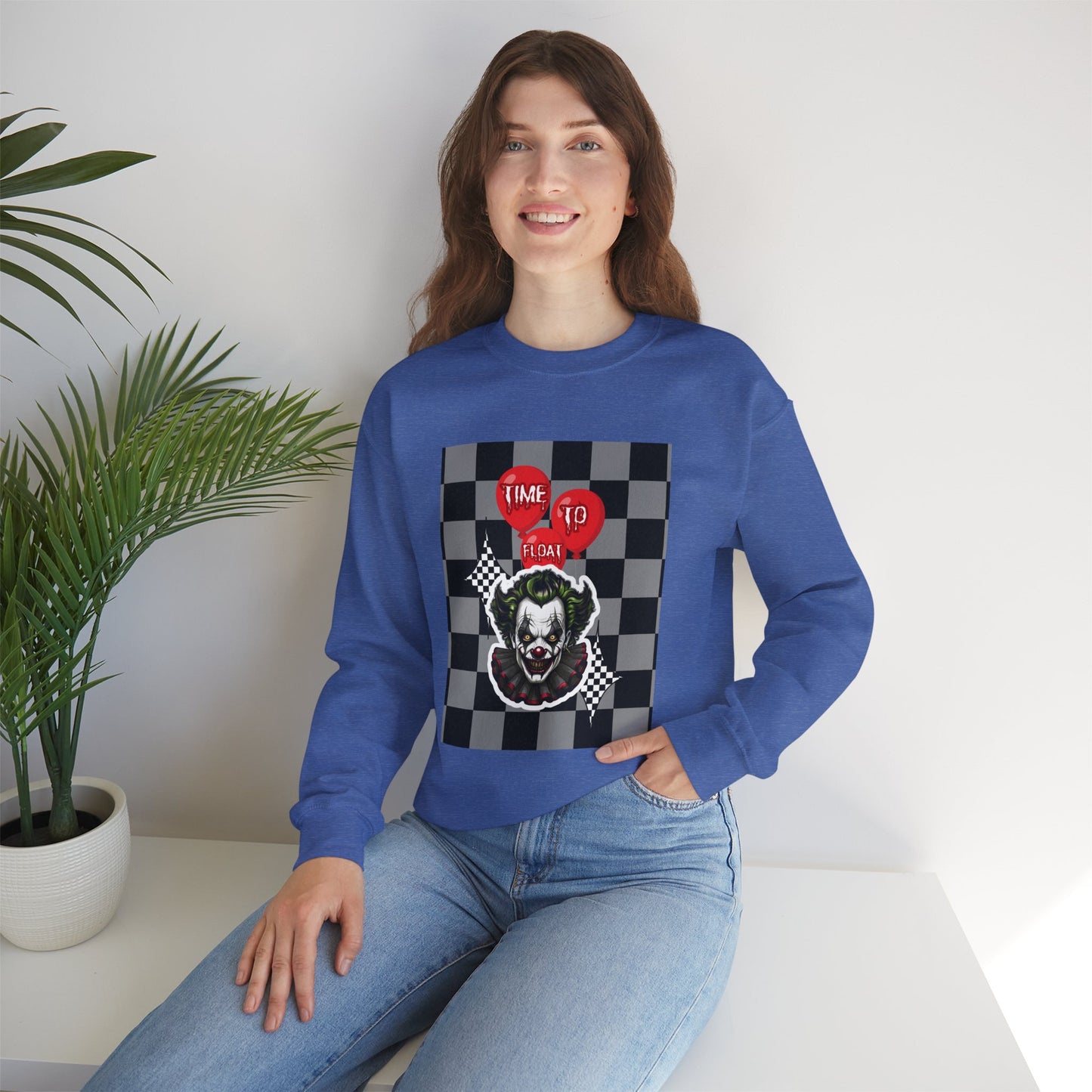 Horror Fan Crewneck Sweatshirt - Time To Float, Love It Or Leave It