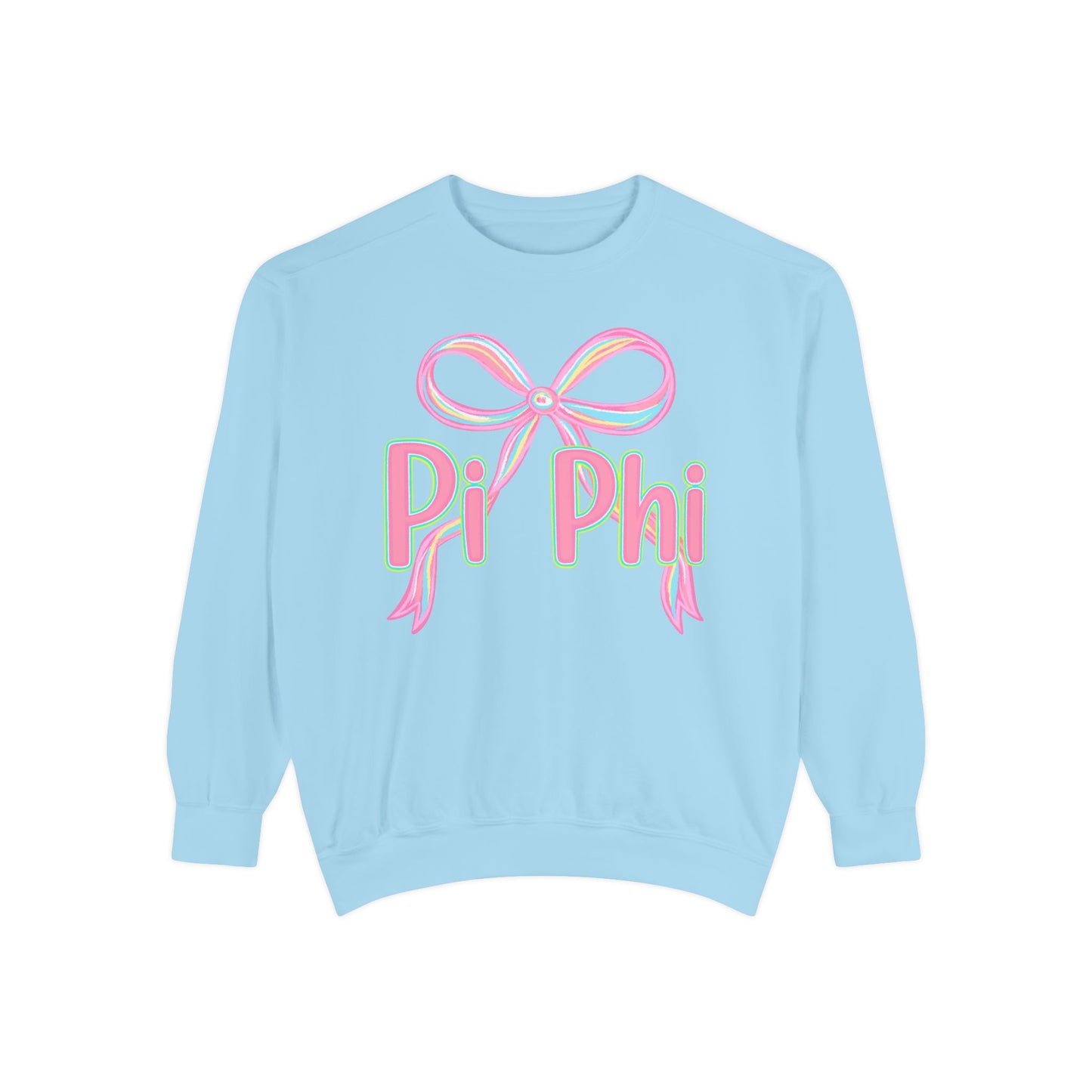 PiPhi Bow Unisex Sweatshirt, Cute Sorority Apparel, Comfortable Sweatshirt, Gift for Sorority Sisters, Soft Fashion Essentials