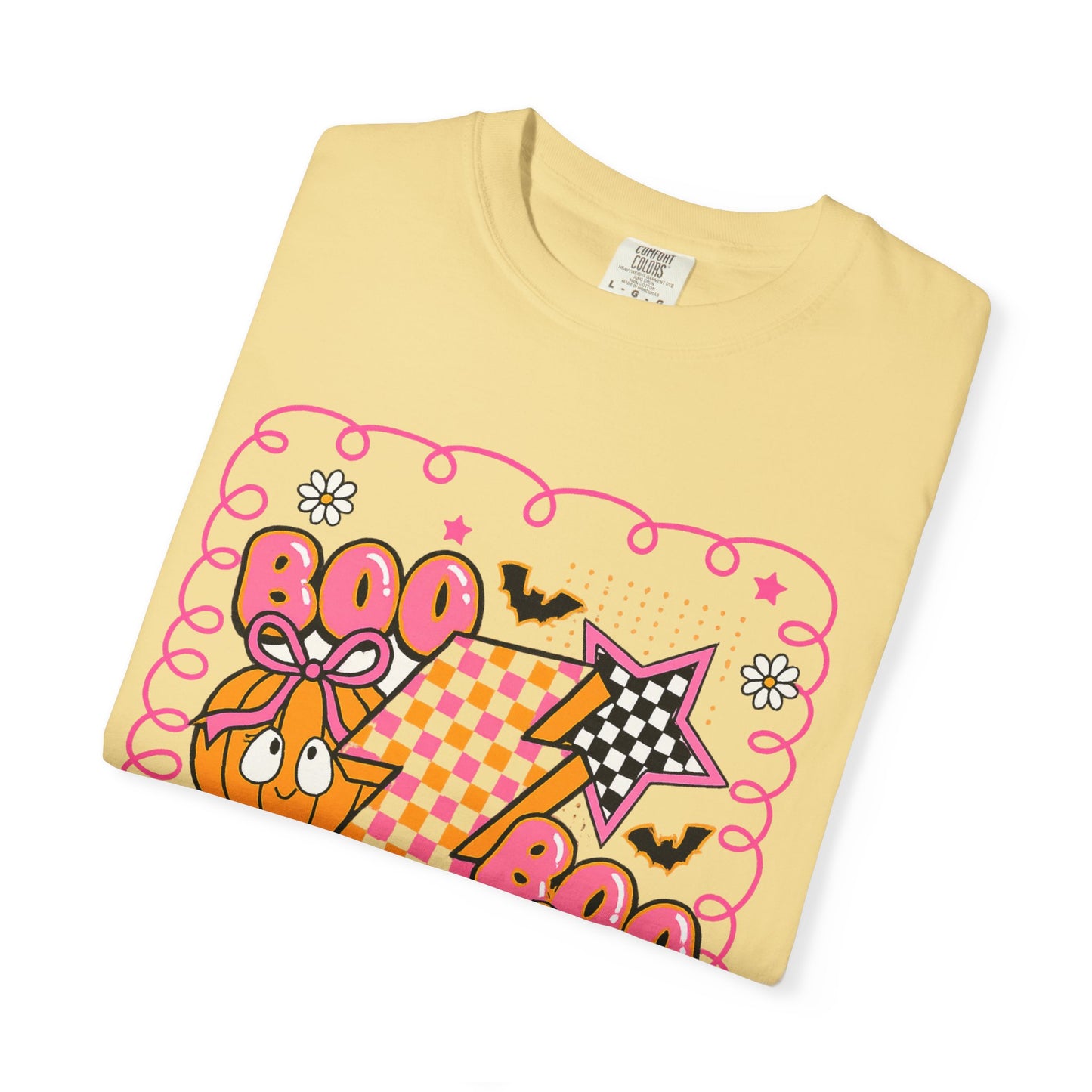 Retro Design Orange & Pink Unisex Halloween T-Shirt