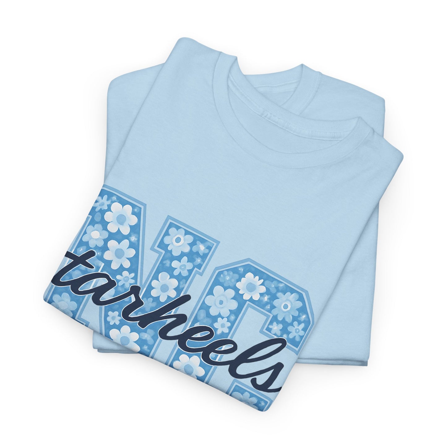 North Carolina Tarheels Unisex Heavy Cotton Tee, College Spirit Wear, Men's and Women's Casual T-Shirt, School Pride Apparel, Gift for Fans
