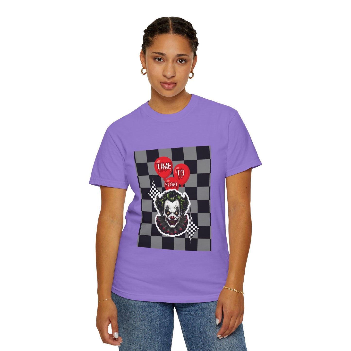 Creepy Clown Graphic T-Shirt, Halloween Costume Tee, Unisex Horror Shirt, Fun Gift for Fans, Graphic Novelty Wear, Casual Outfit