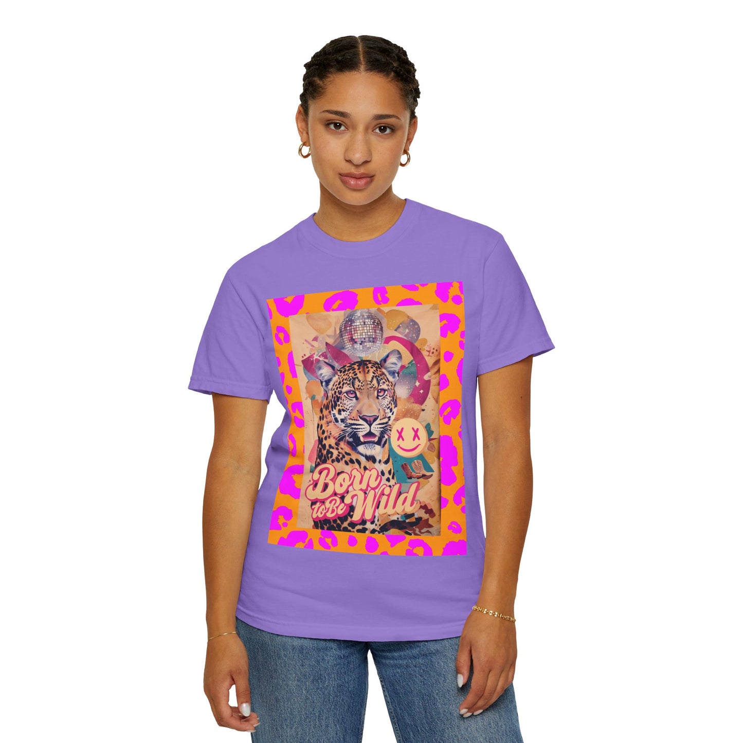 Bold Graphic T-Shirt: Born to Be Wild, Unisex Cotton Tee, Animal Lover Gift, Wild Spirit Apparel, Trendy Casual Wear, Unique Artist Design