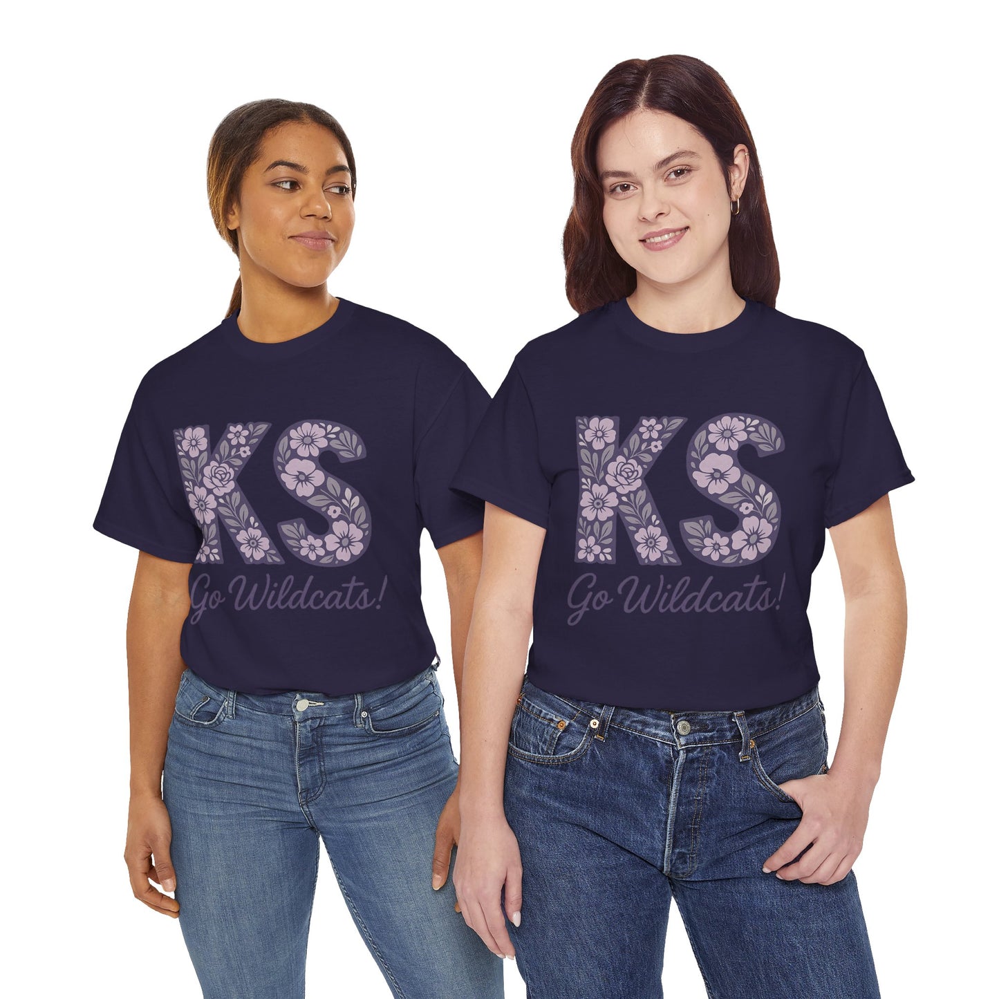 KS Floral Team Spirit Tee: Celebrate Kansas State Wildcats in Style, Perfect for Sports Events, Gifts, & Casual Wear