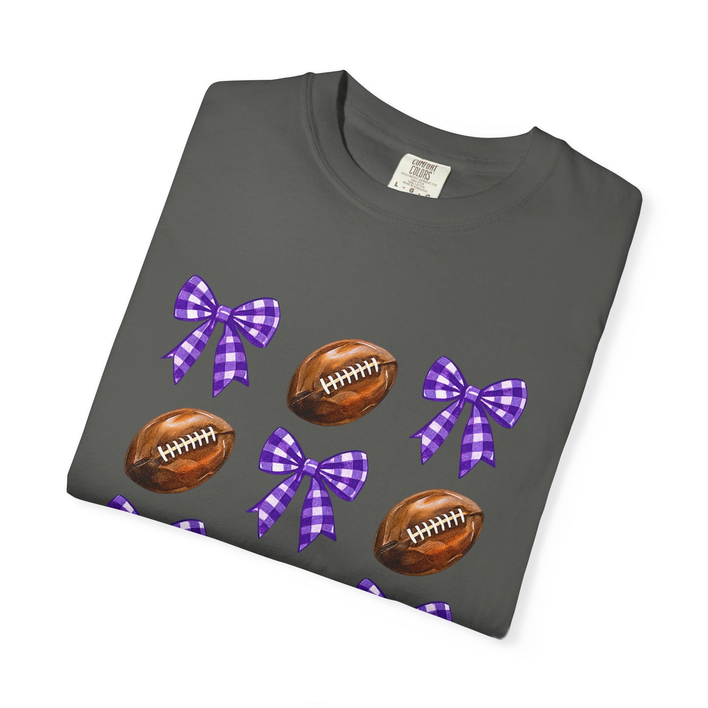Texas Football Unisex T-Shirt with Purple Bows - Game Day Sports Apparel for Horned Frogs Fans