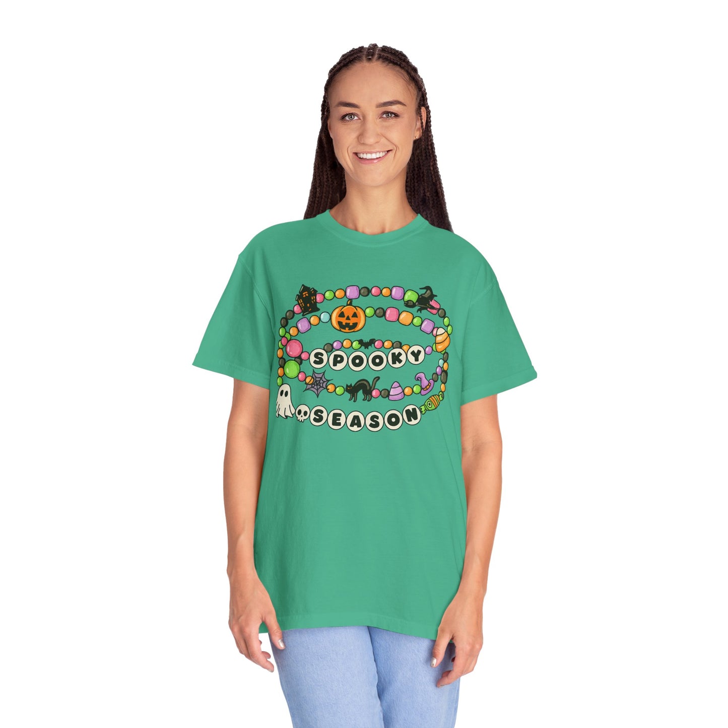 Spooky Season Friendship Bracelet T-shirt | Halloween Fun, Unisex Tee