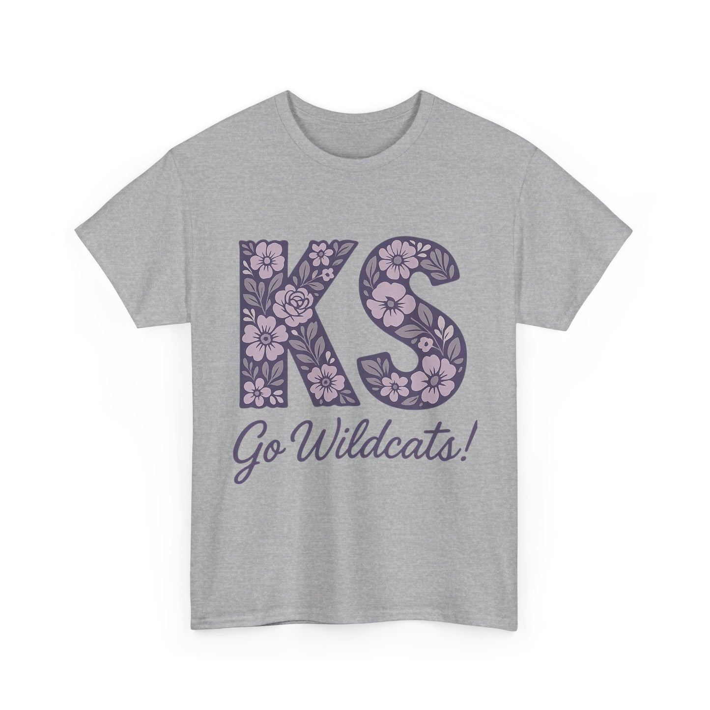 KS Floral Team Spirit Tee: Celebrate Kansas State Wildcats in Style, Perfect for Sports Events, Gifts, & Casual Wear