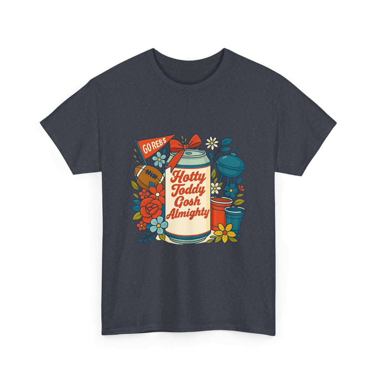 Hotty Toddy Heavy Cotton Tee - Unisex Graphic T-Shirt, Casual Wear, College Apparel, Gift for Students, Spring Break Fashion