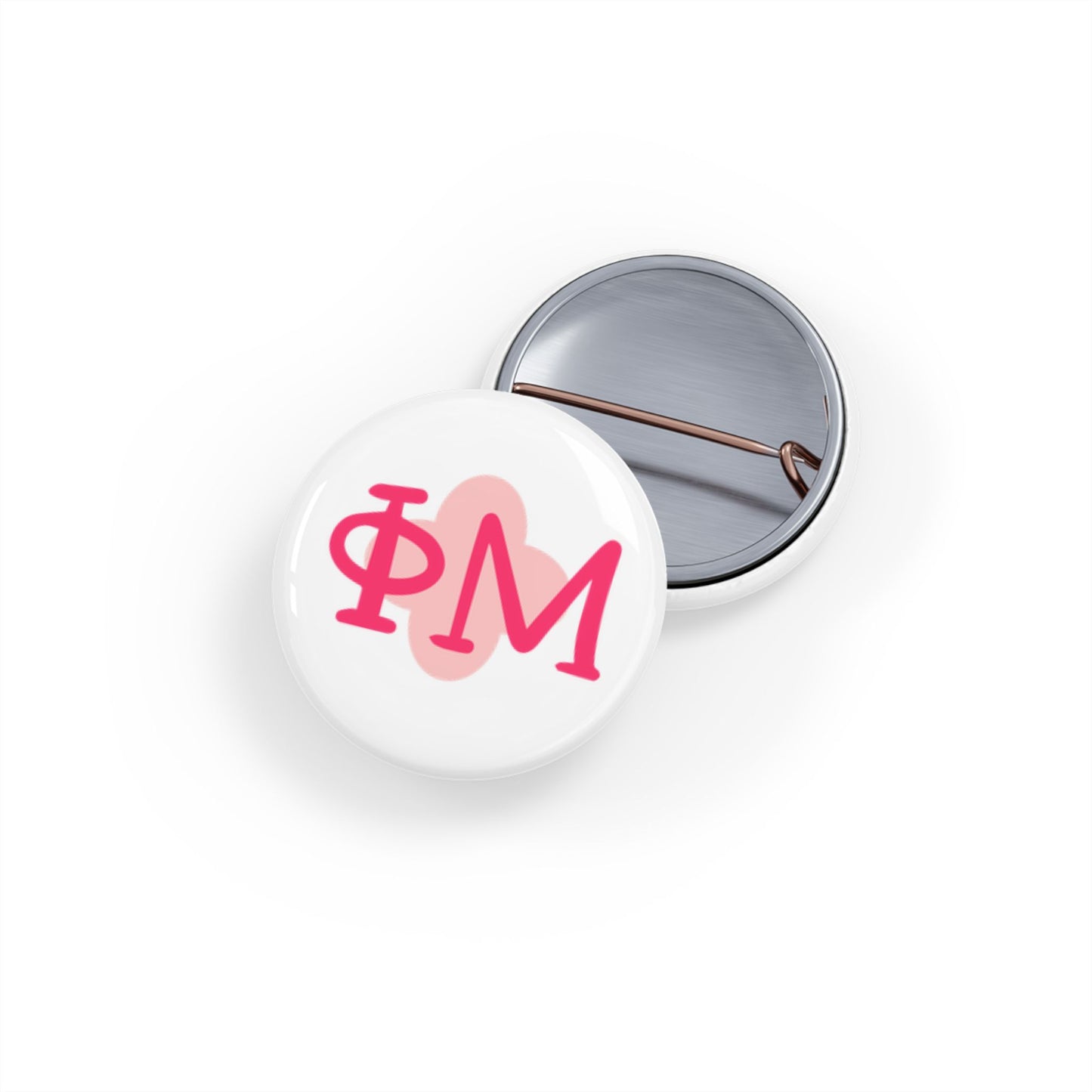 PhiMu Chic Round Pins, Custom Pin Badges, Trendy Buttons, Fun Accessory for Jackets, Gifts for Friends