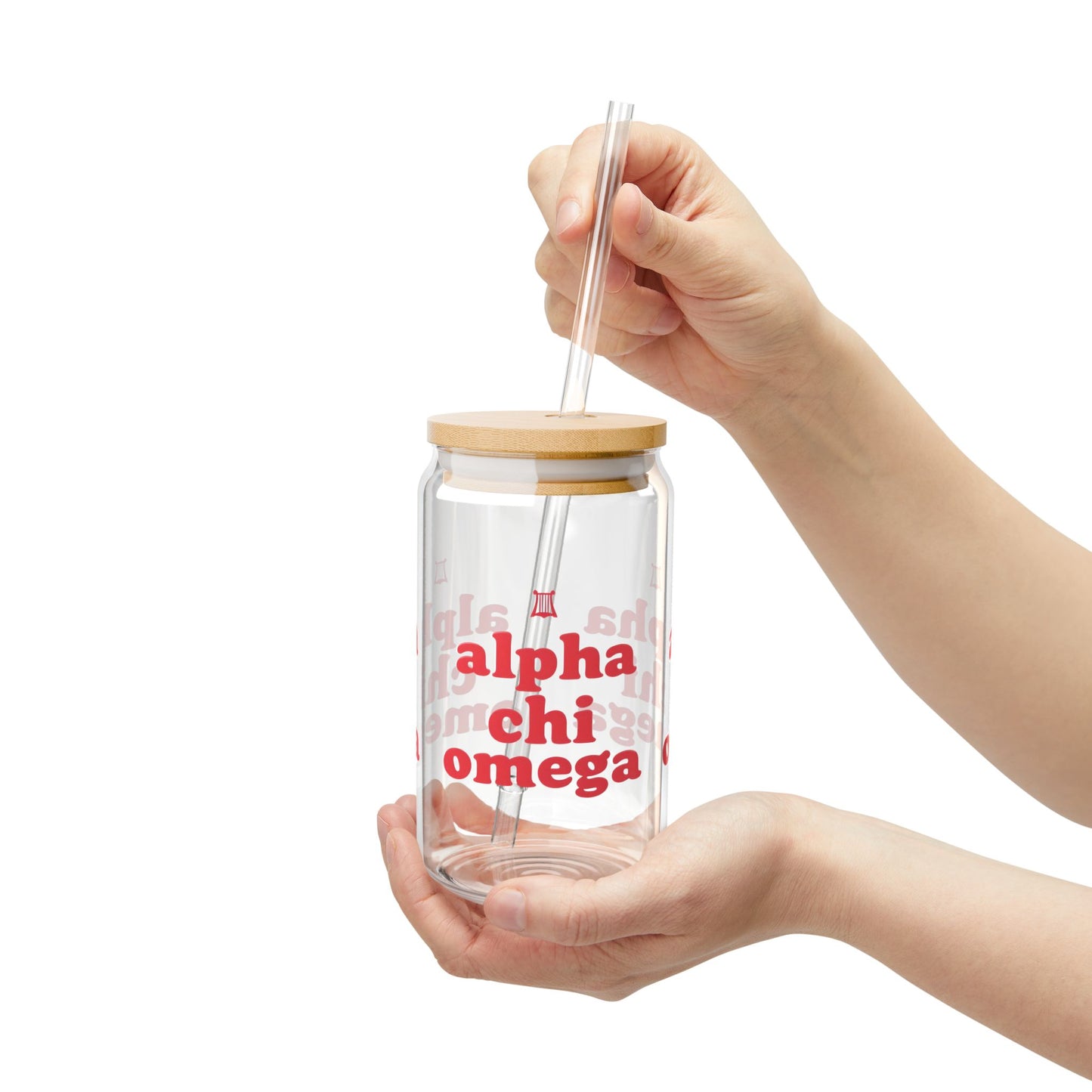 Alpha Chi Omega Sipper Glass | 16oz Novelty Drinkware, Sorority Gifts, Personalized Cups, Eco-Friendly Beverage Container, College [...]
