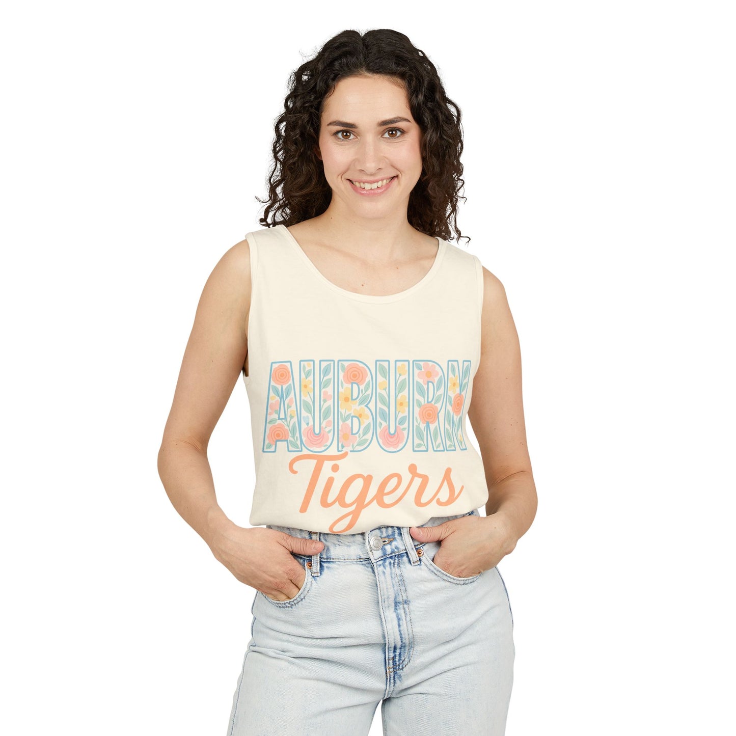 Auburn Tigers Garment-Dyed Tank Top, Summer Fashion, Sports Apparel, College Gear, Gifts for Students, Comfort Colors