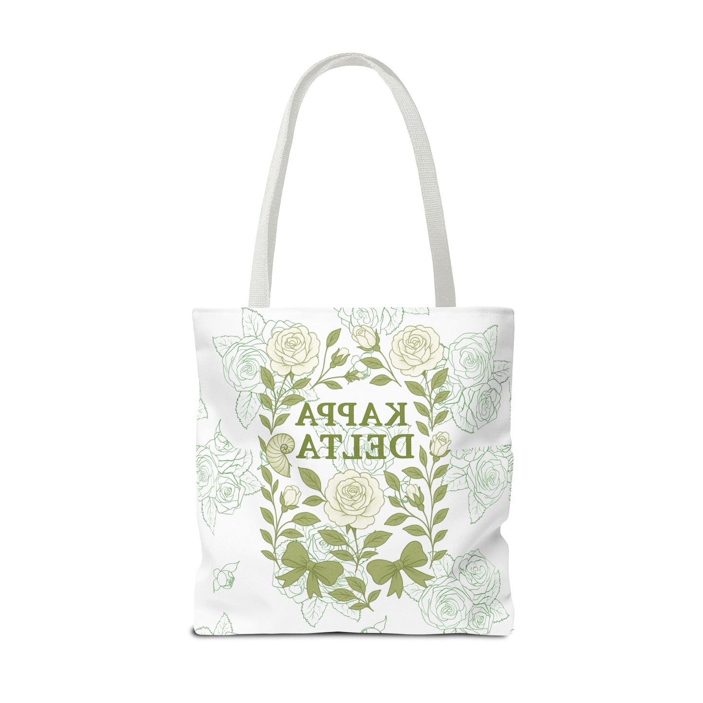 Elegant Kappa Delta Tote Bag, Floral AOP Design, Sorority Bag, Gift for Sisters, Eco-Friendly Shopping Bag