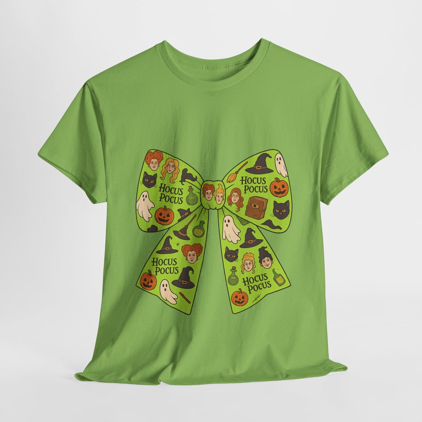Halloween Graphic Tee, Spooky Season Unisex Shirt, Hocus Pocus Bow Tee, Autumn Style Shirt, Trick or Treat Apparel