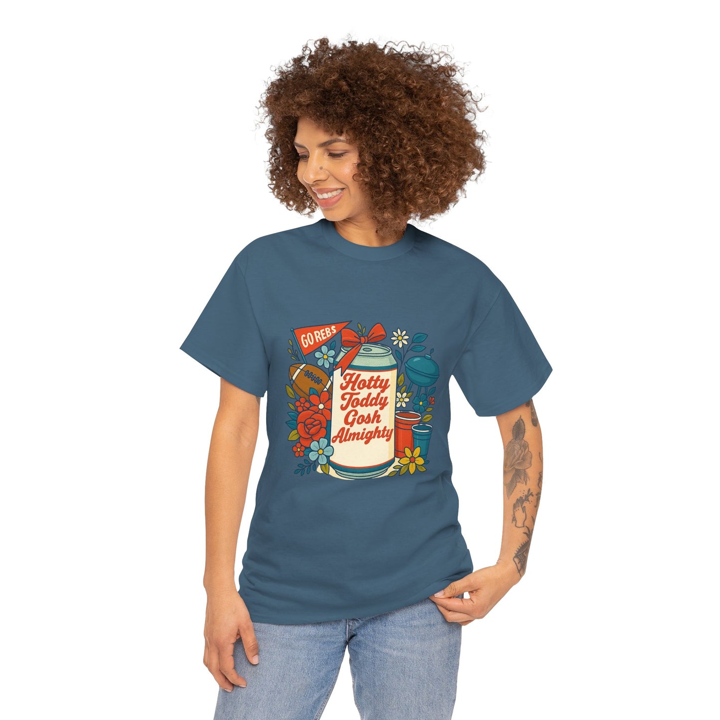 Hotty Toddy Heavy Cotton Tee - Unisex Graphic T-Shirt, Casual Wear, College Apparel, Gift for Students, Spring Break Fashion