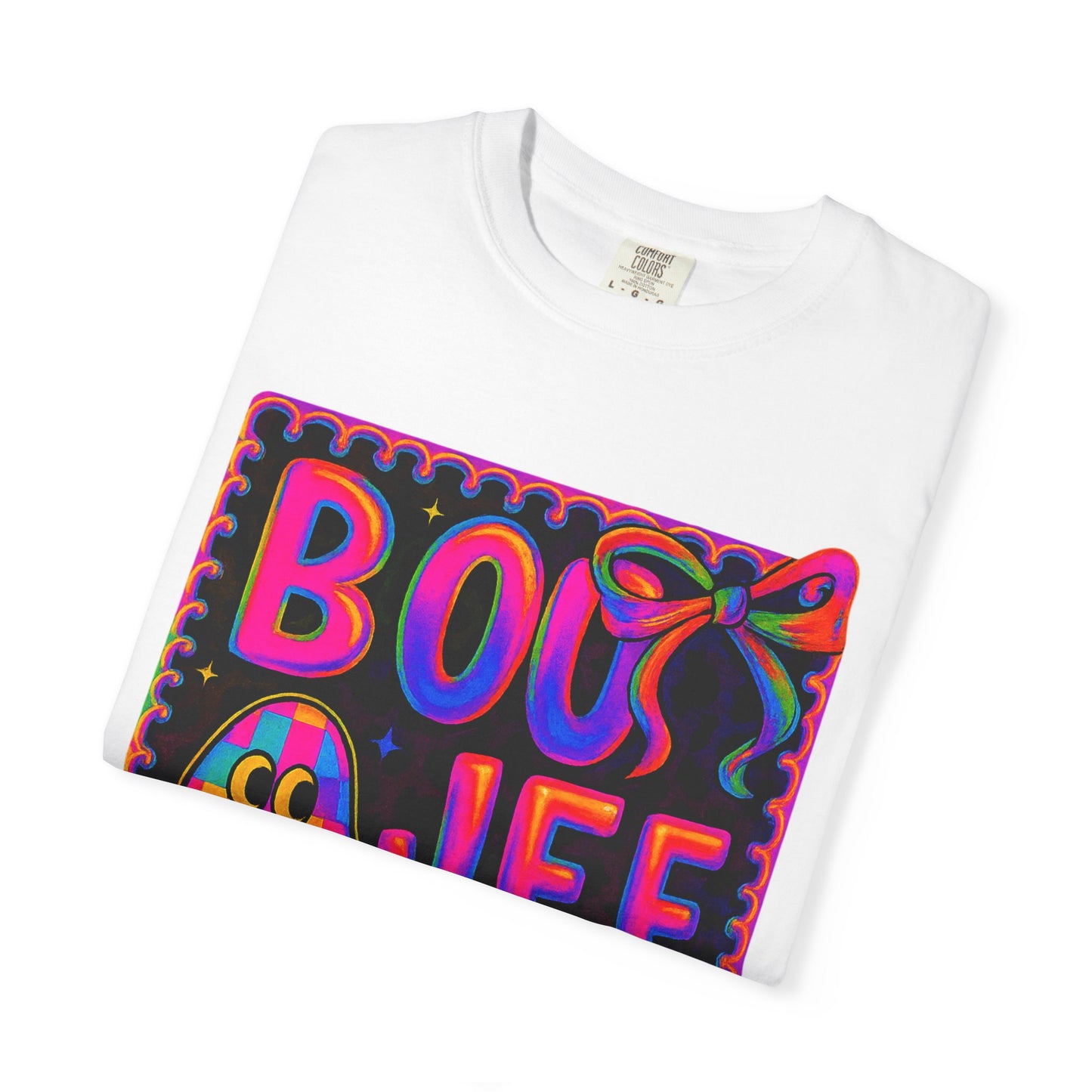 BOOJee Retro Comfort Colors, Garment-Dyed T-shirt, Colorful Graphic Tee, Unisex Streetwear, Fun Gift, Festival Fashion, Vegan Style
