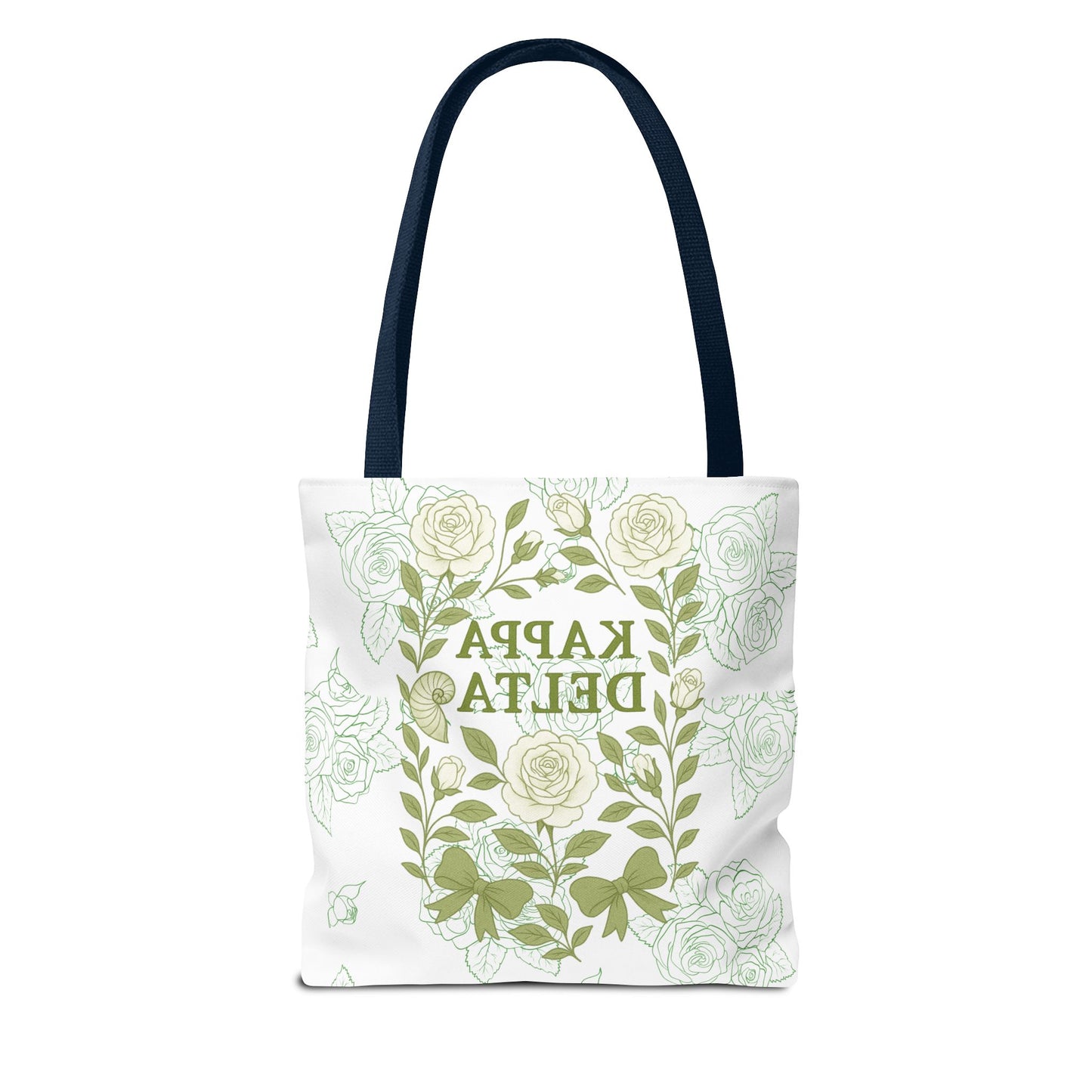 Elegant Kappa Delta Tote Bag, Floral AOP Design, Sorority Bag, Gift for Sisters, Eco-Friendly Shopping Bag
