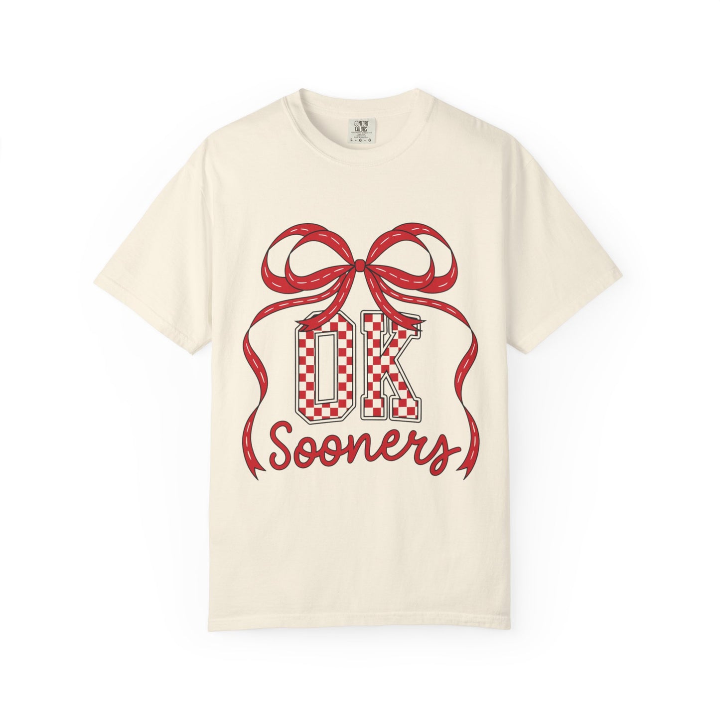 SOON Checkered Cheerful Bow Graphic T-shirt