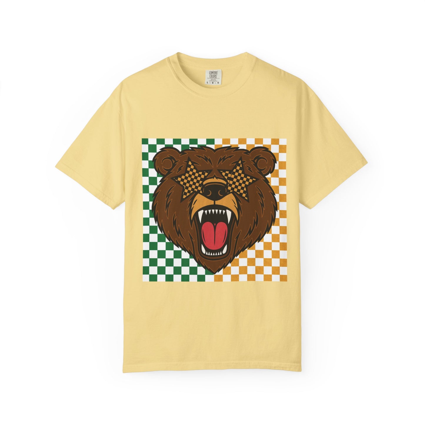 Checkered BU Bear Unisex T-shirt