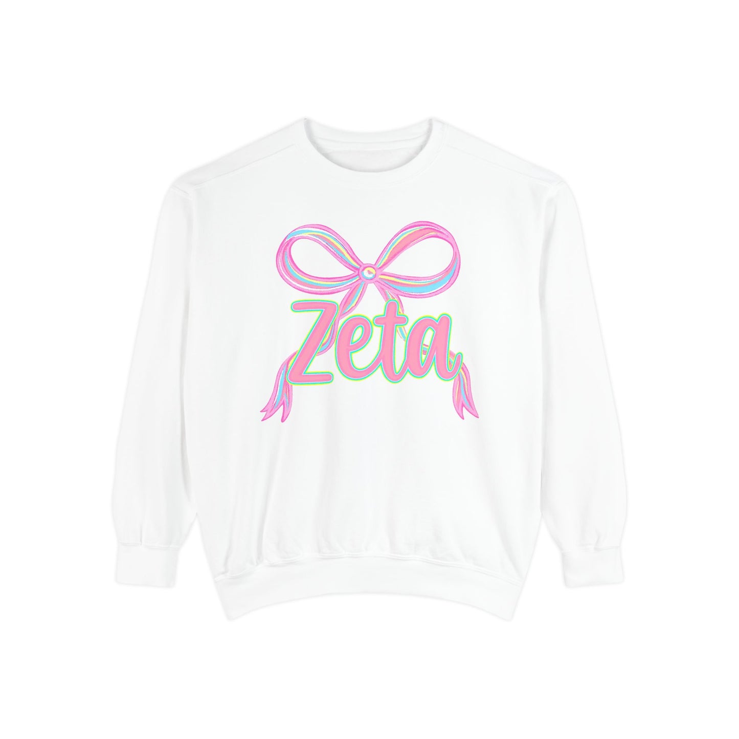 Zeta Graphic Sweatshirt, Cozy Fashion, Gift for Sorority Sisters, Cute Casual Wear, College Apparel, Unisex Outfit