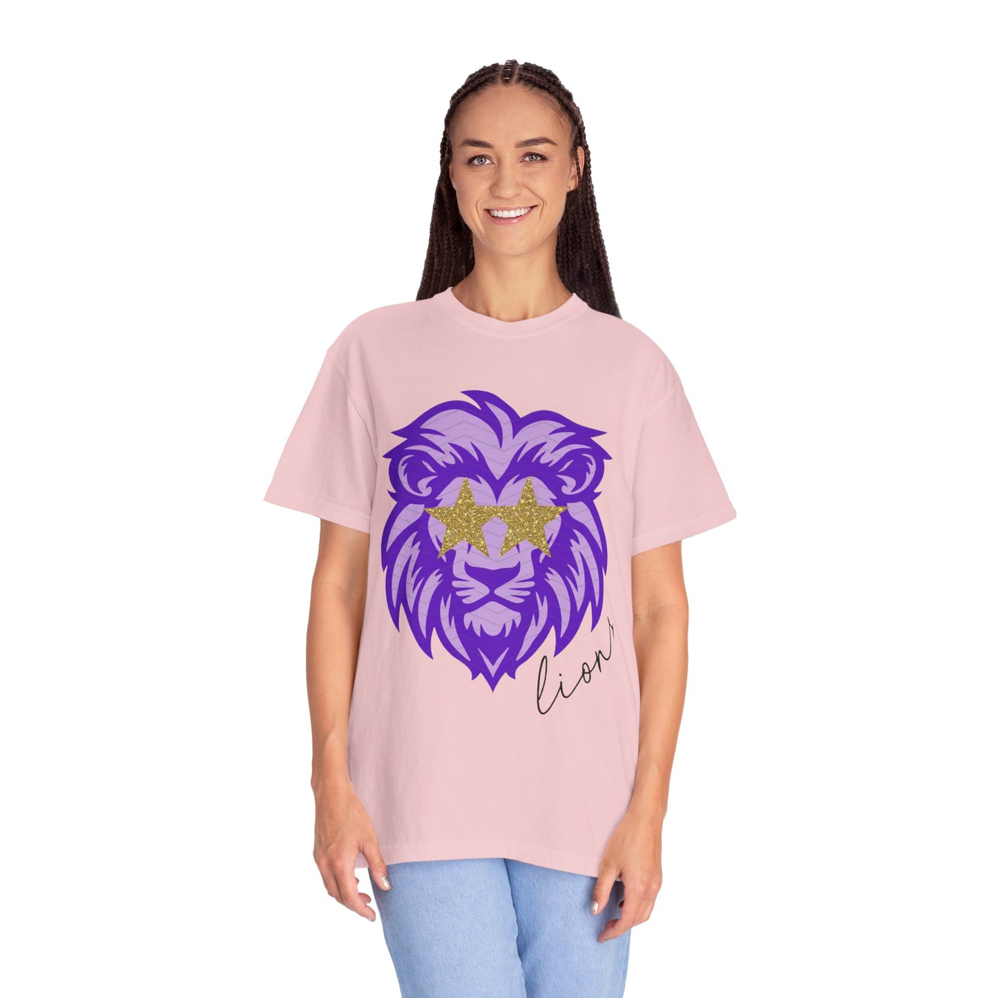 Purple Lion Graphic T-Shirt