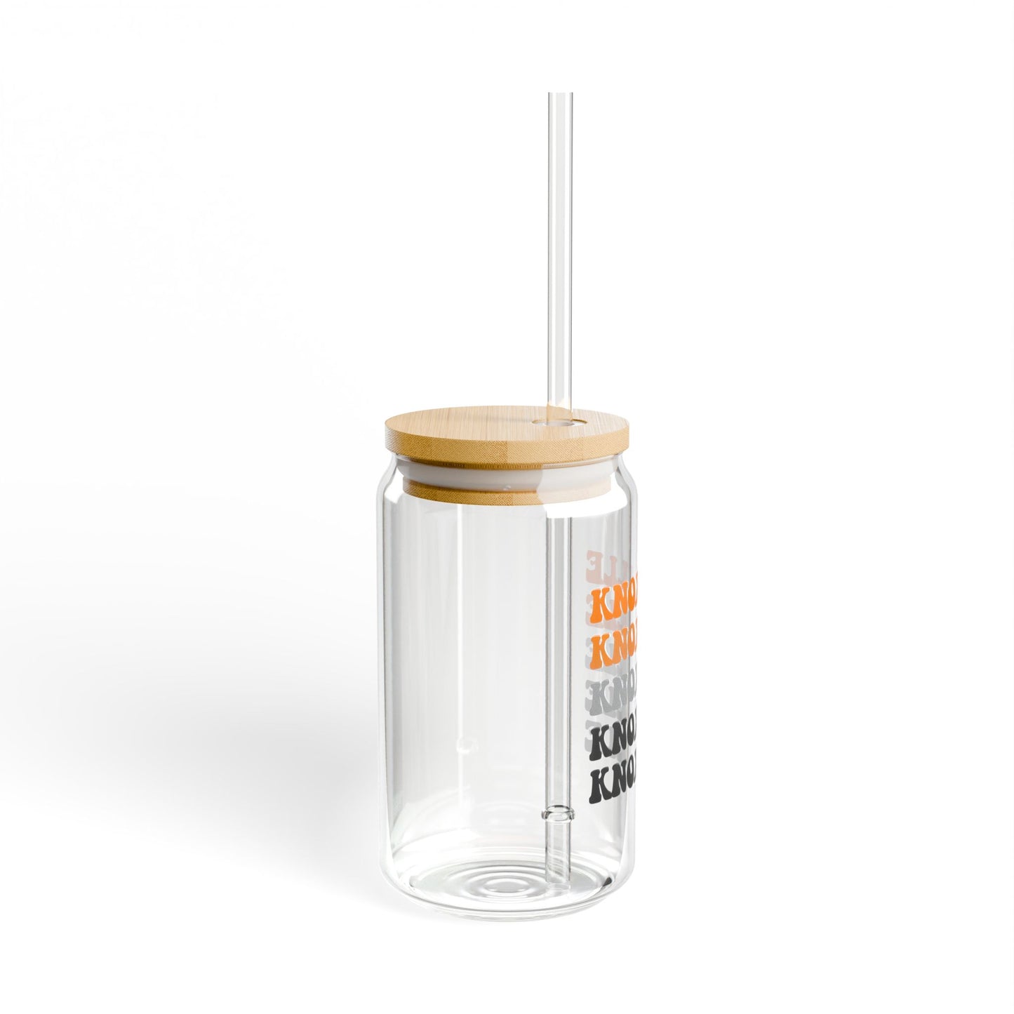 Knoxville Sipper Glass, 16oz - Stylish Drinkware for Home & Gifts, Summer Parties, Personalized Engagements, Office Decor, Eco-Friendly