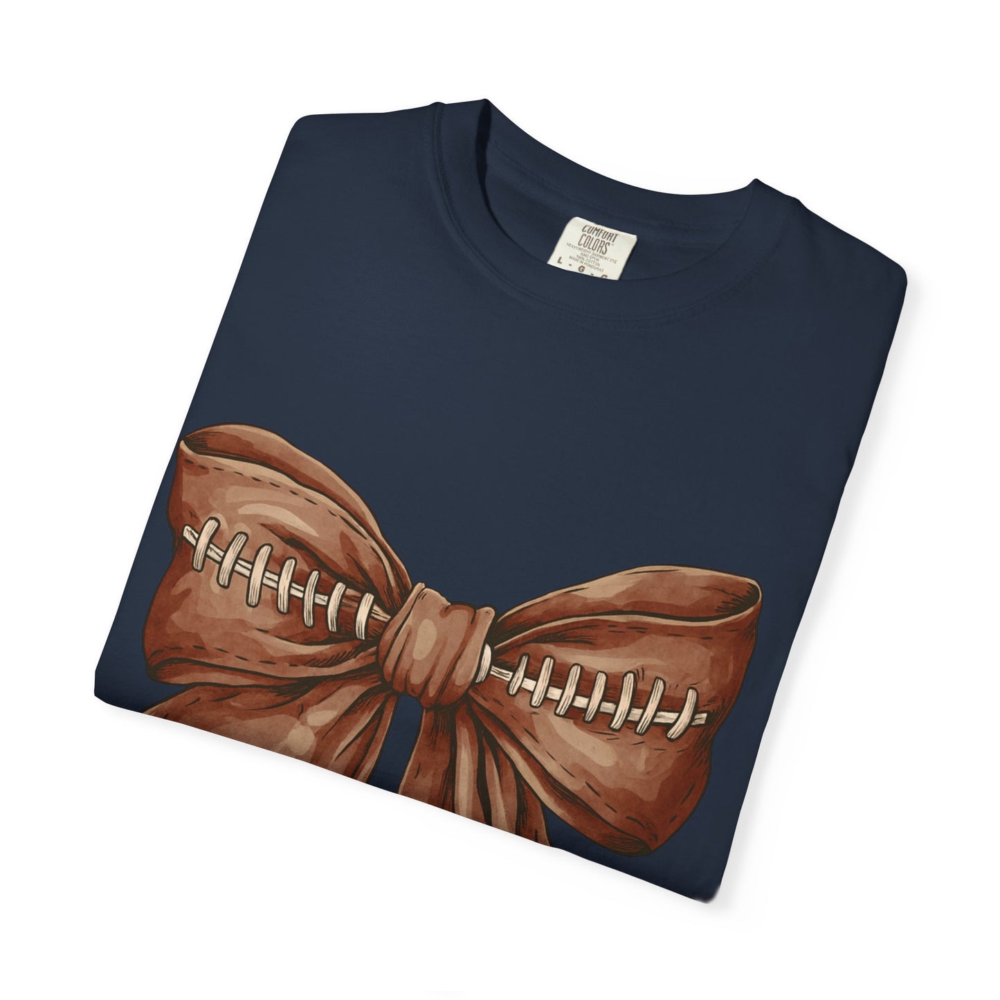 Football Bow T-Shirt: Unisex Casual Wear for Game Day Apparel