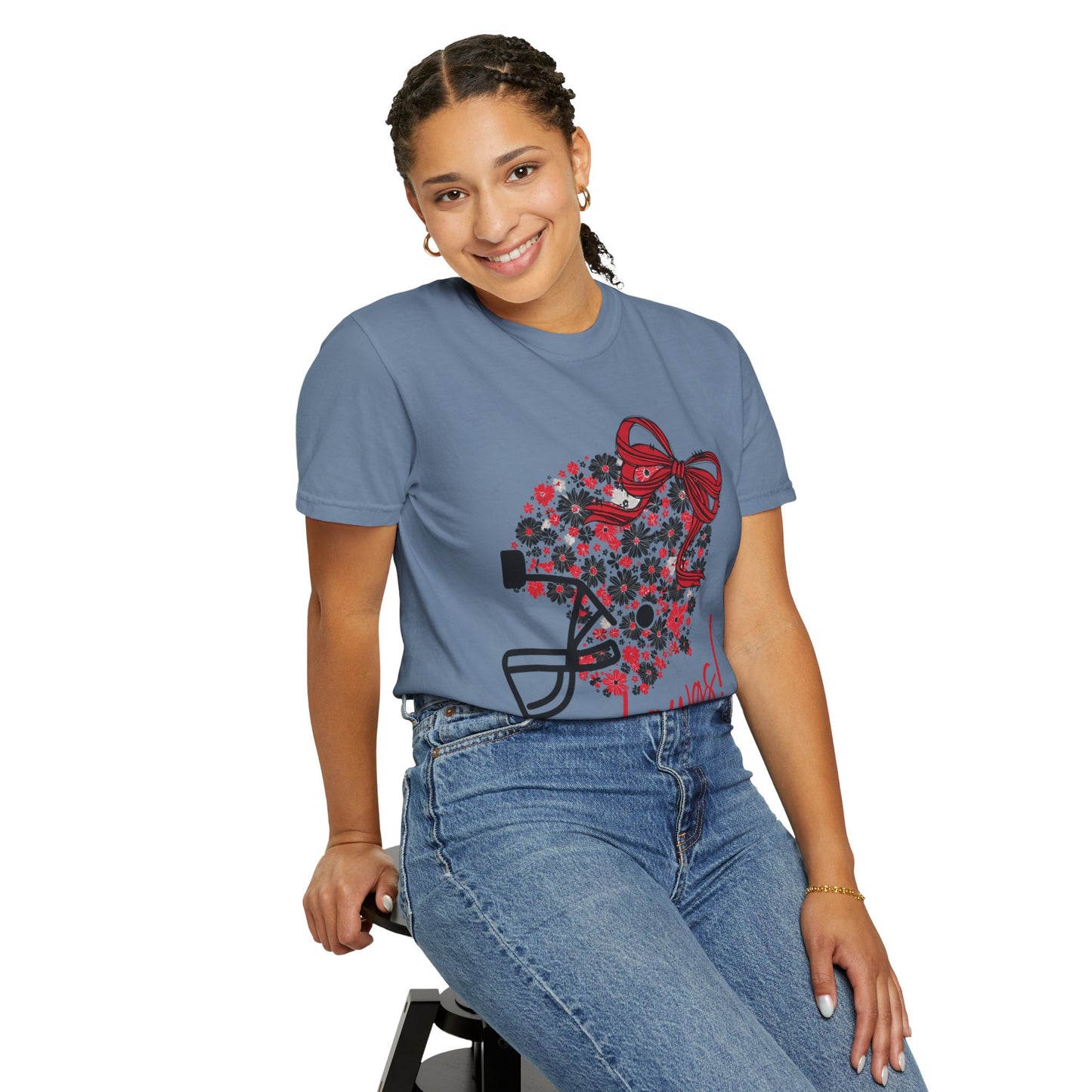 Floral Game Day T-Shirt for Fans, Unisex Apparel, Sports Tee for Tailgating, Perfect for Football Season, Gift for Team Supporters