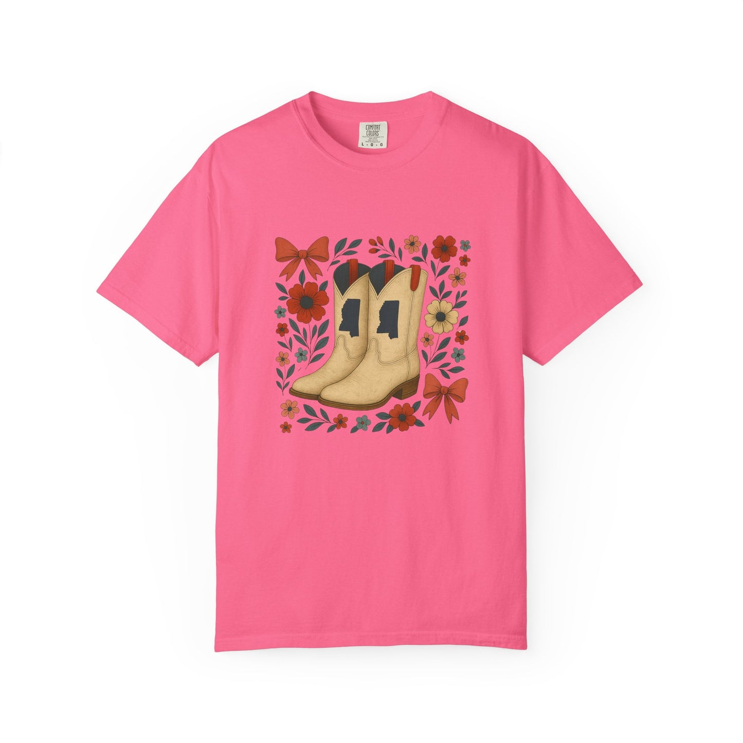 Mississippi Cowboy Boots T-Shirt - Ole Miss Rebels Fan