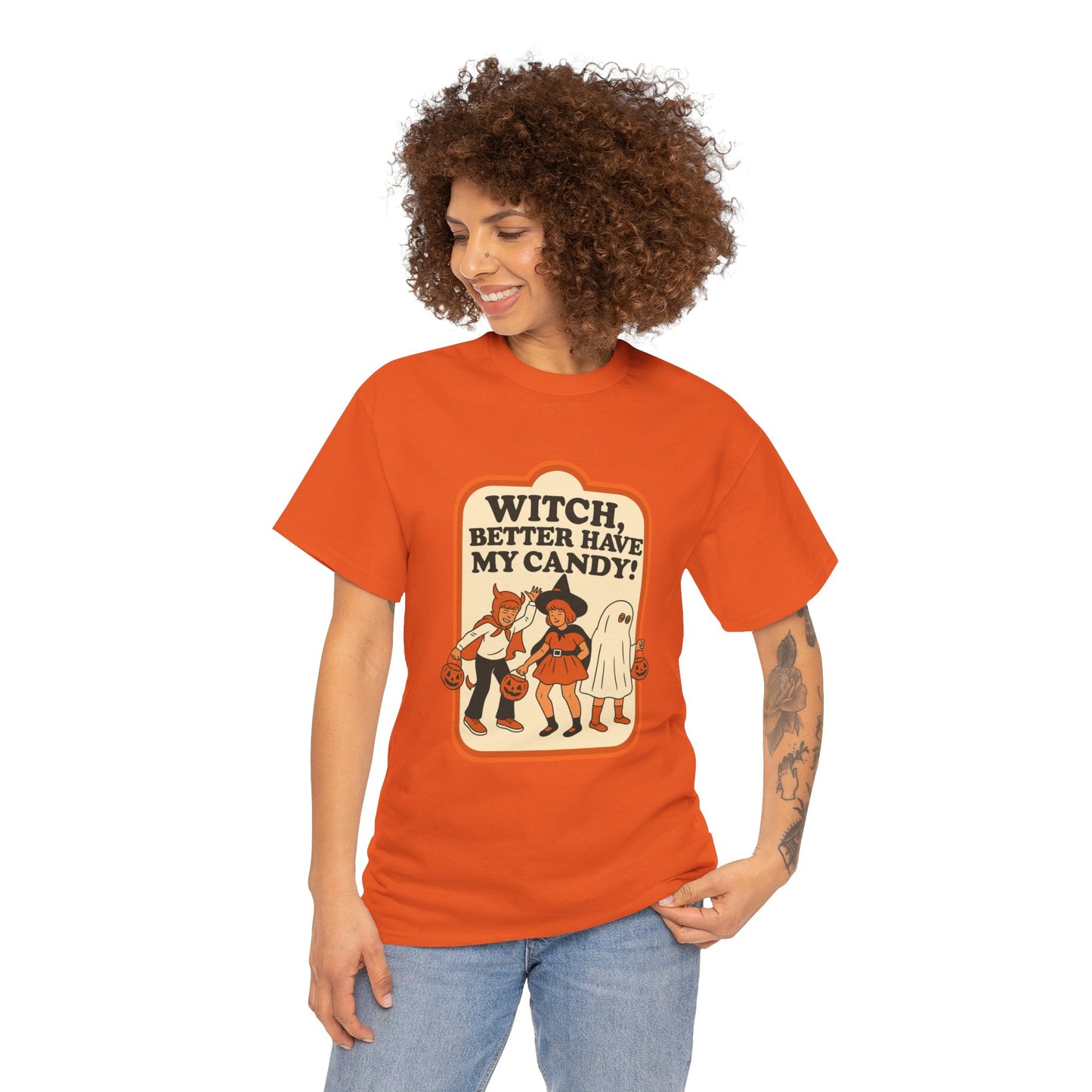 Halloween Witch Candy Tee - Unisex Cotton Shirt