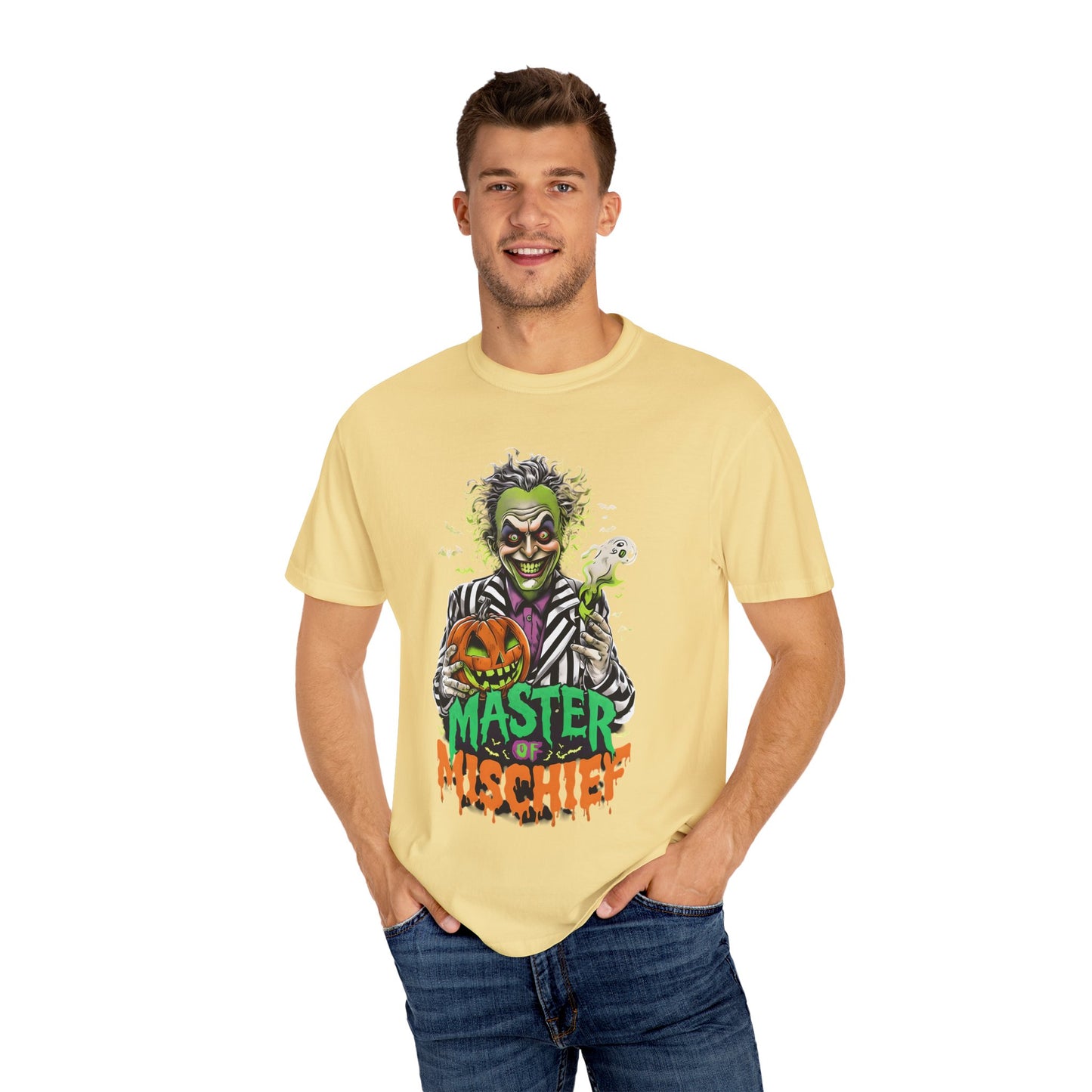 Master of Mischief Unisex T-Shirt, Halloween Party Shirt, Costume Tee, Spooky Gift, Fall Apparel, Graphic Tee
