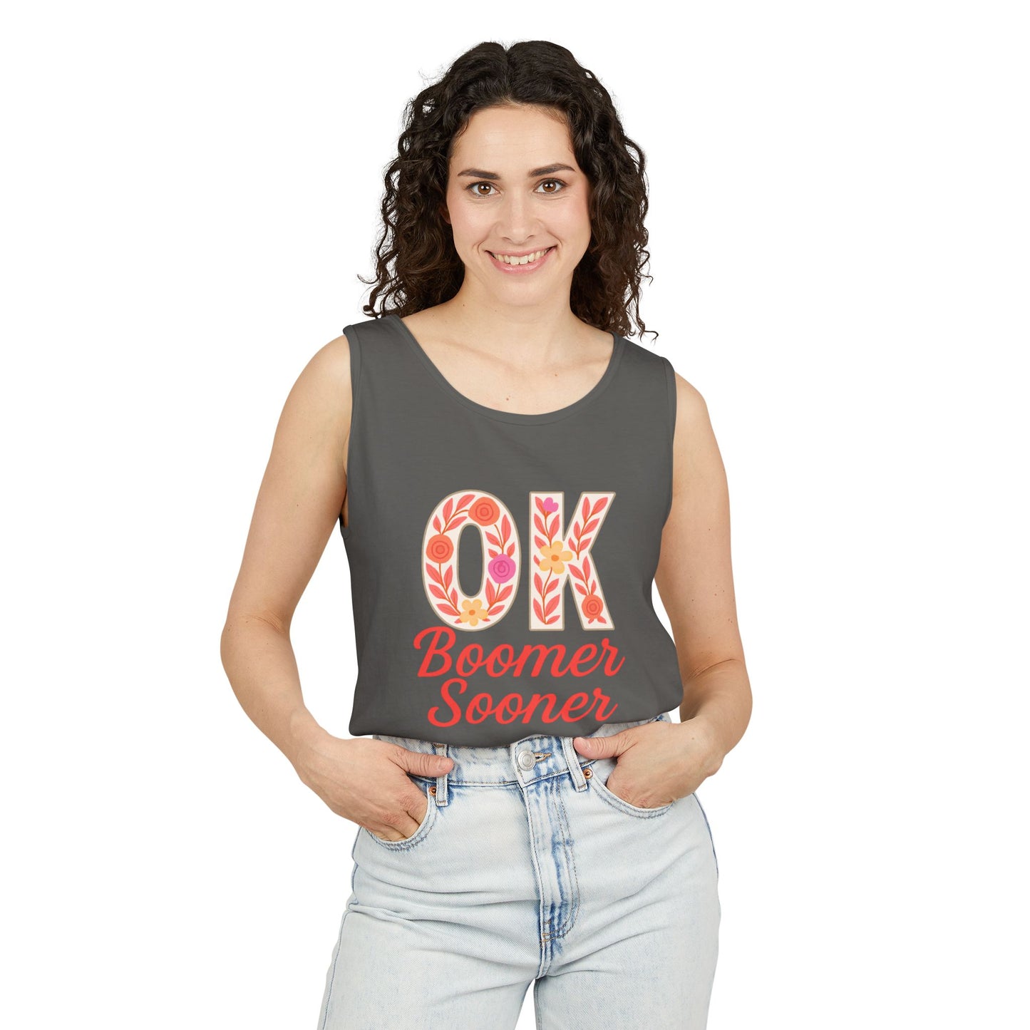 Oklahoma Comfort Colors Tank, Trendy Garment-Dyed Tank Top, OK Boomer Sooner, Casual Summer Wear, Gift for Graduates