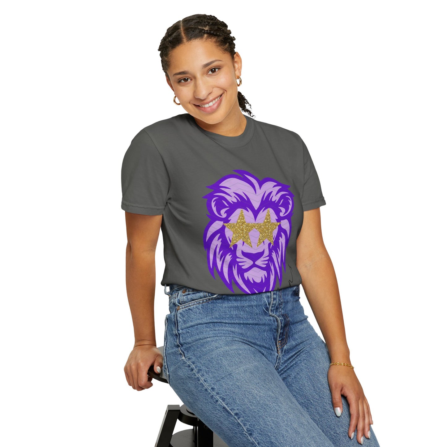 Purple Lion Graphic T-Shirt