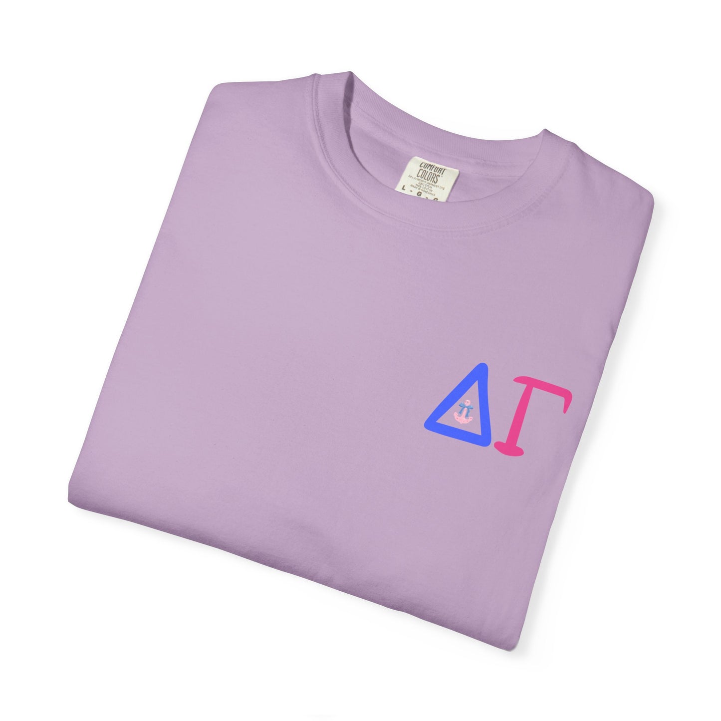 Delta Gamma Unisex Garment-Dyed T-Shirt, Sorority Pride Shirt, Nautical Design Tee, Perfect for Recruitment and Celebrations, Gift Idea