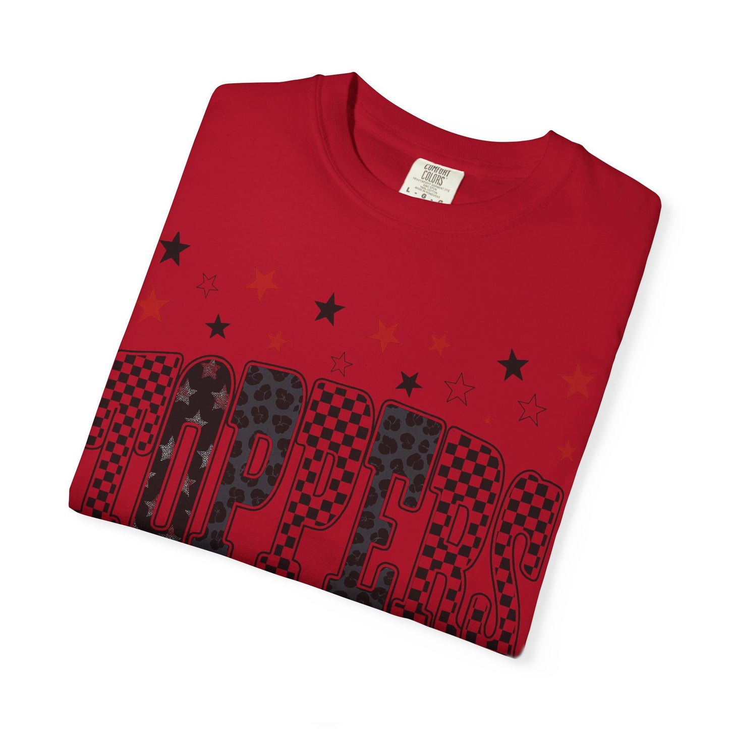 Topper Star and Checker Pattern Graphic Tee