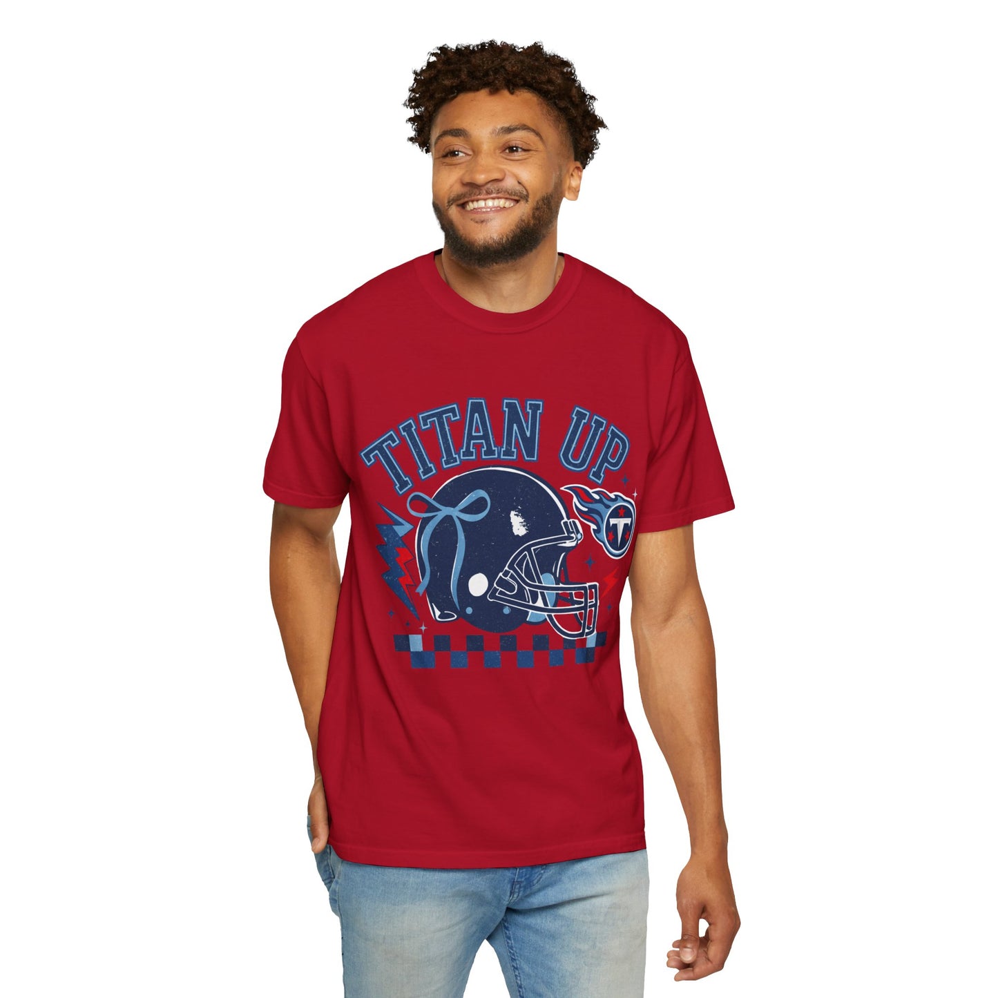titan up tennessee Unisex Football Tee, Titan Up Shirt for Game Day, Casual Sportswear, Tailgating Apparel, Gift for Fans, Team Spirit Top