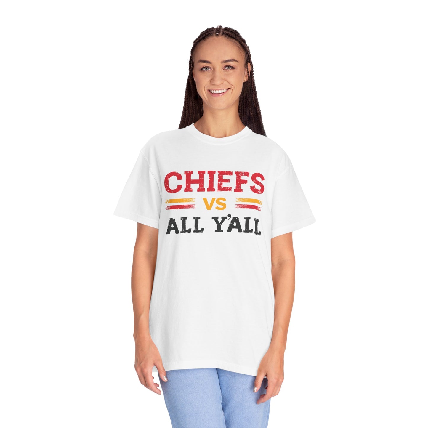 Game Day Humor T-Shirt, Chiefs vs All Y’all Tee, Sports Fan Gift, Unisex Shirt, Tailgate Party Apparel, Football Celebration Shirt